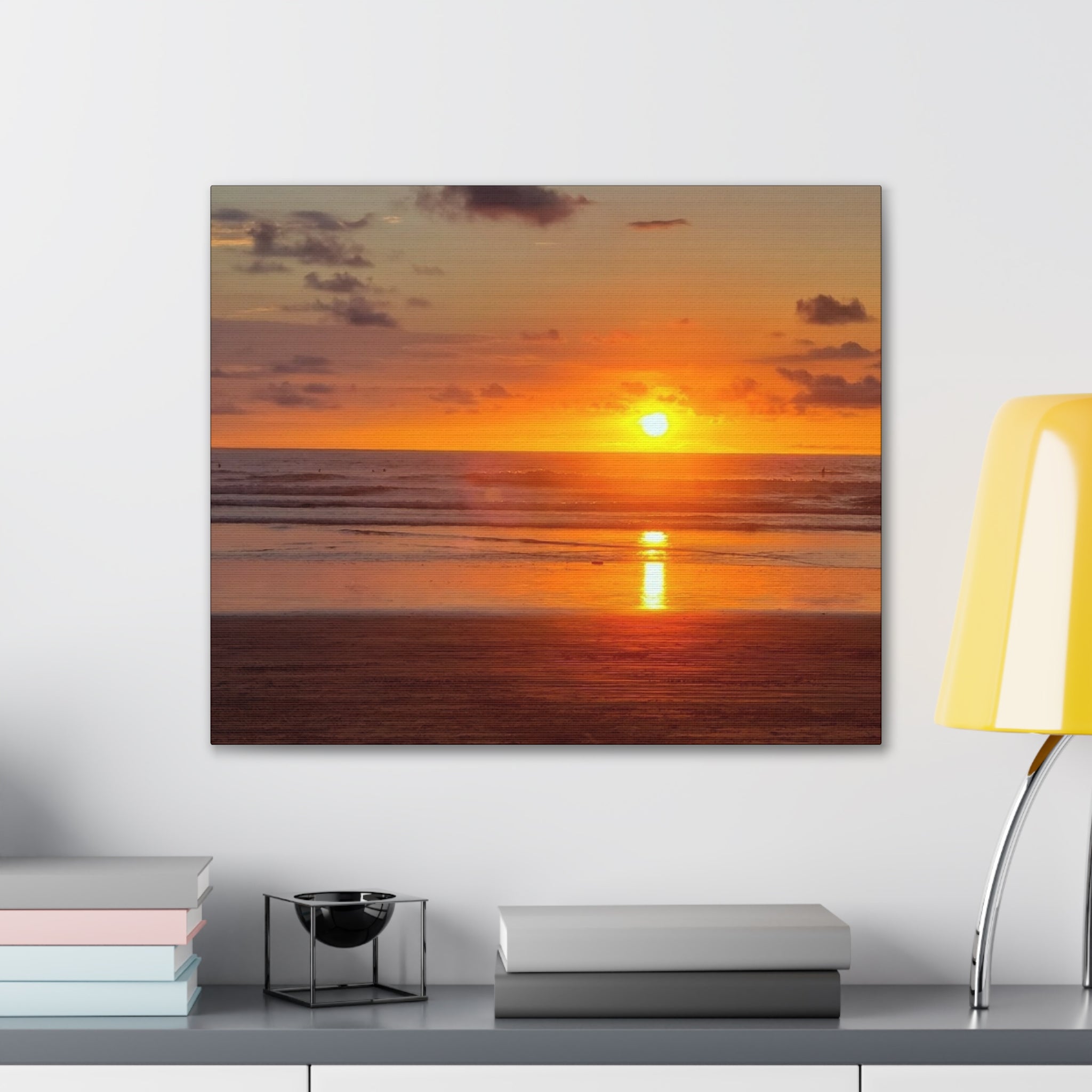 Sunset Beach Canvas Wall VargasArt — Stretched Canvas Print