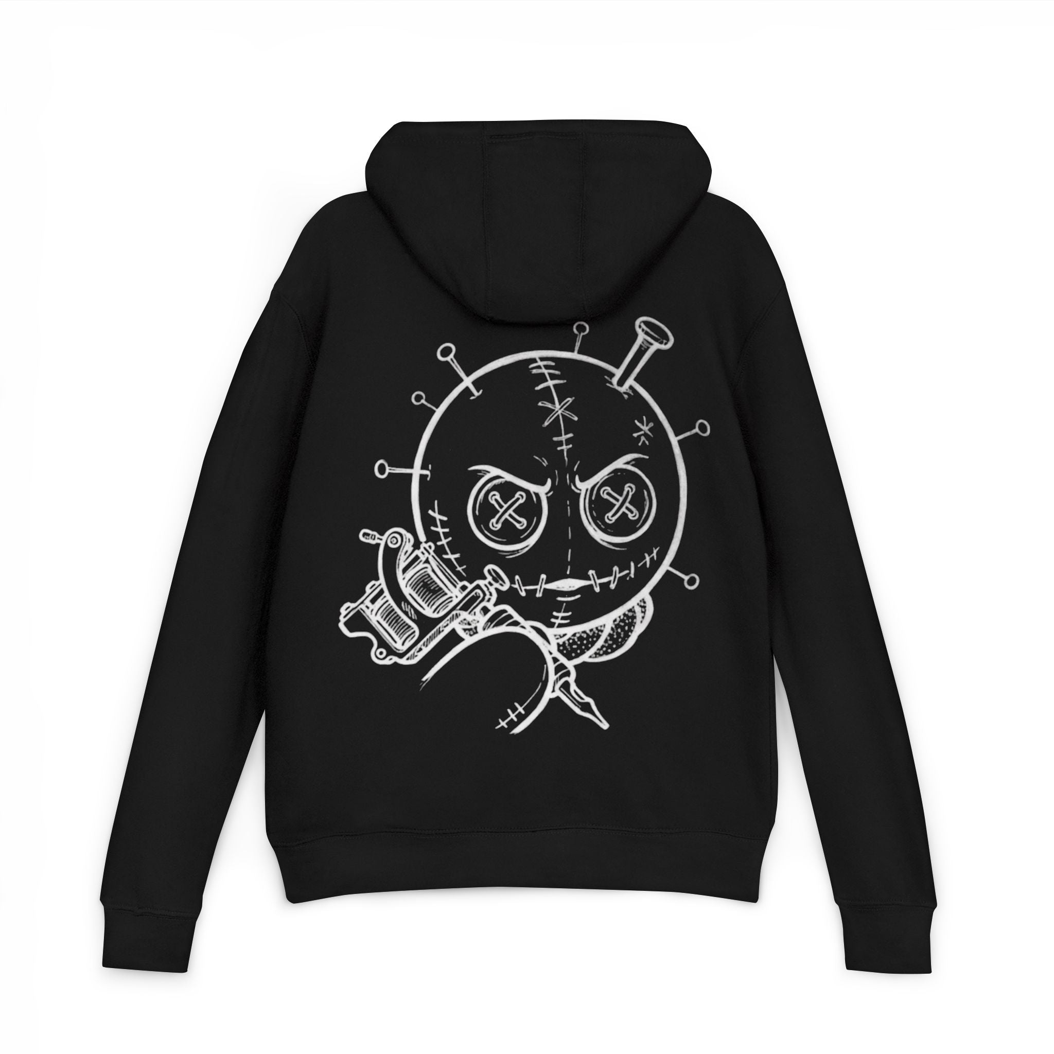 Voodoo Doll Hoodie — Spooky Stitch Graphic Pullover