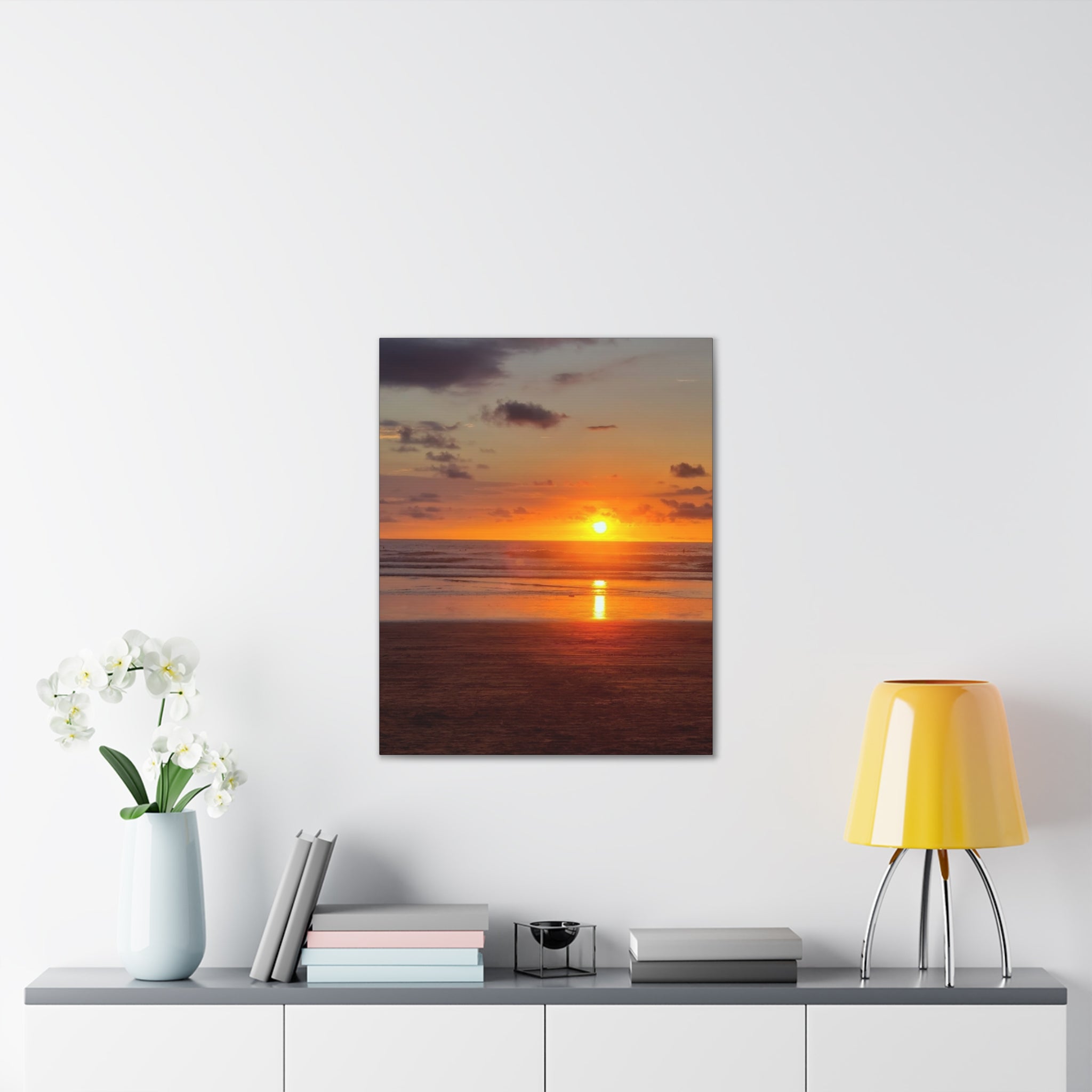 Sunset Beach Canvas Wall VargasArt — Stretched Canvas Print
