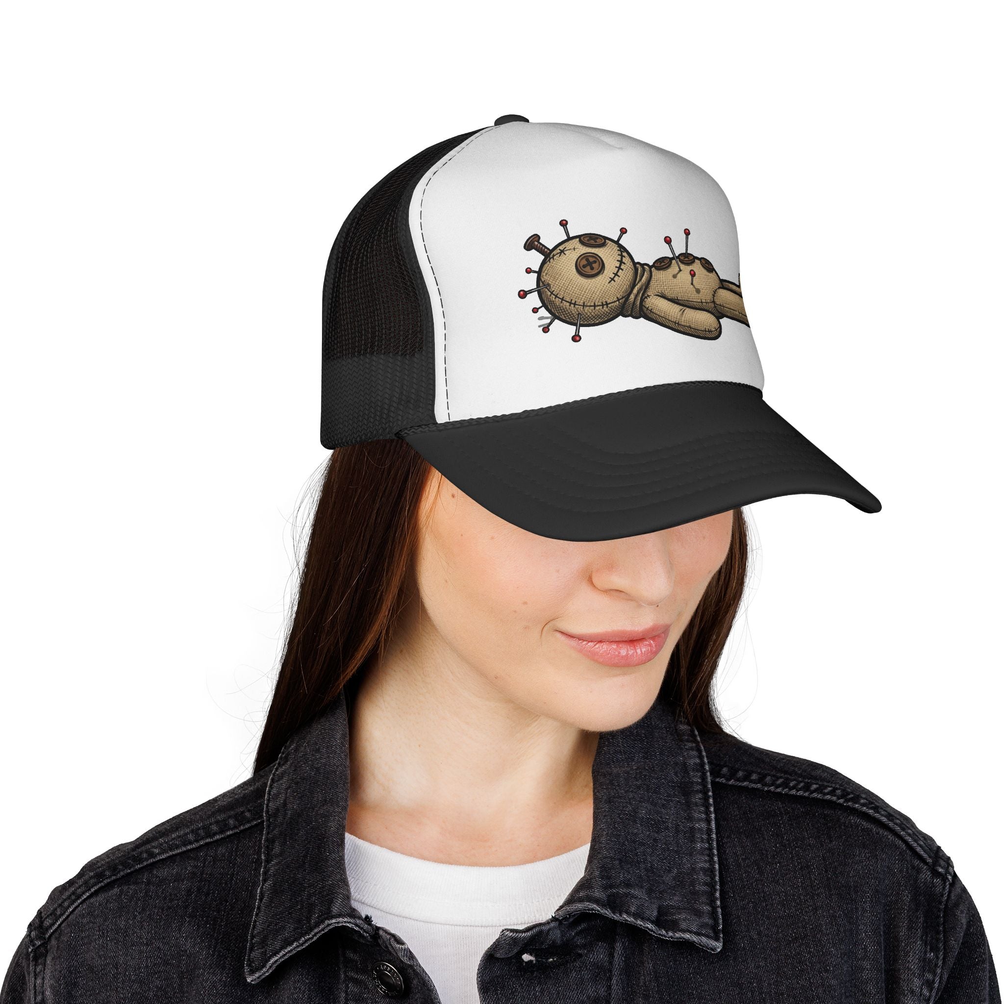 Trucker Cap — Voodoo Doll Patch Design