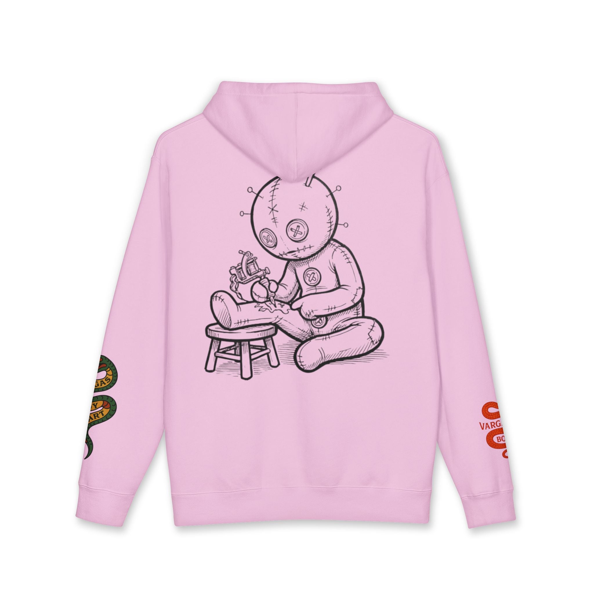 Voodoo Doll Craft Hoodie — Hand-Drawn Macabre Art Pullover