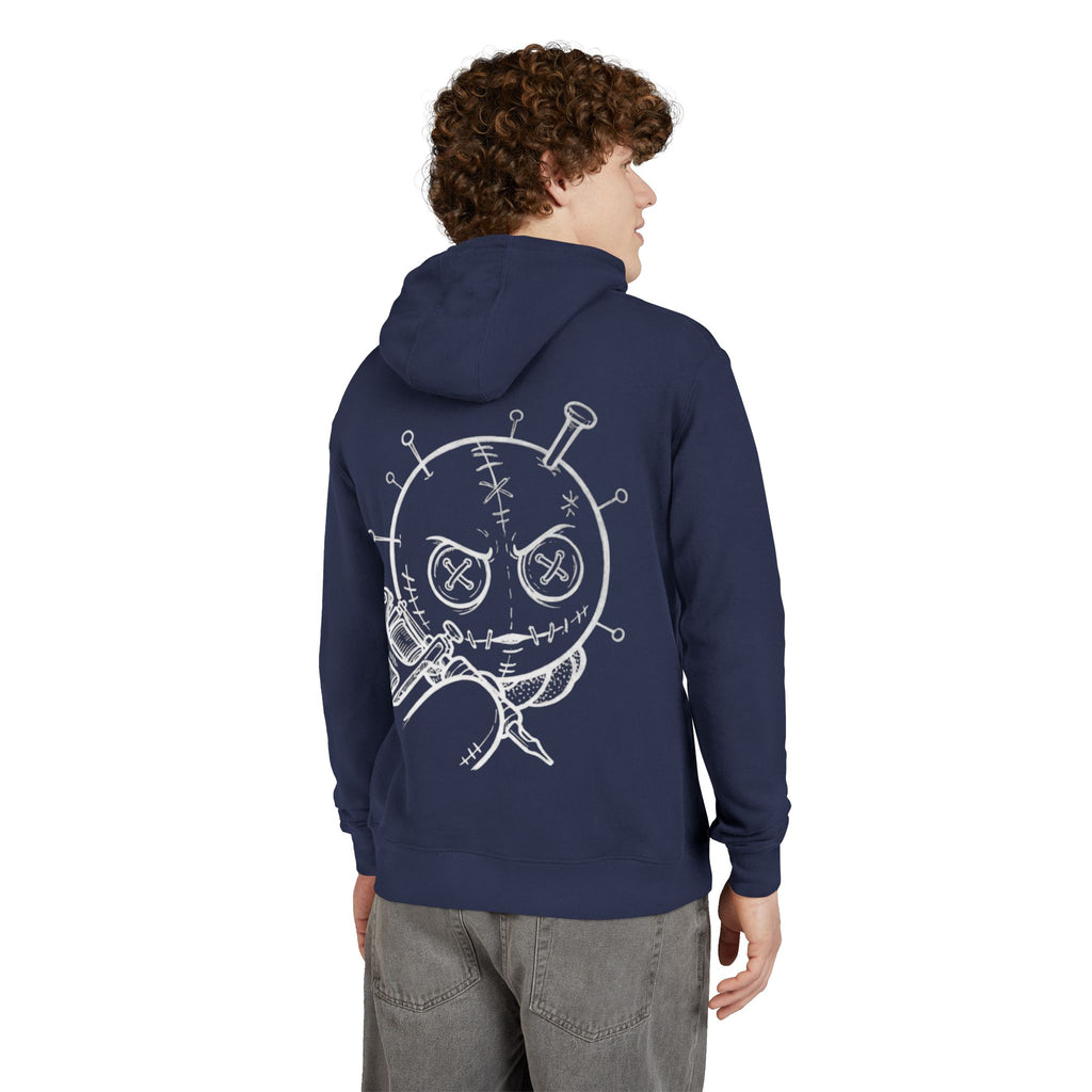 Voodoo Doll Hoodie — Spooky Stitch Graphic Pullover
