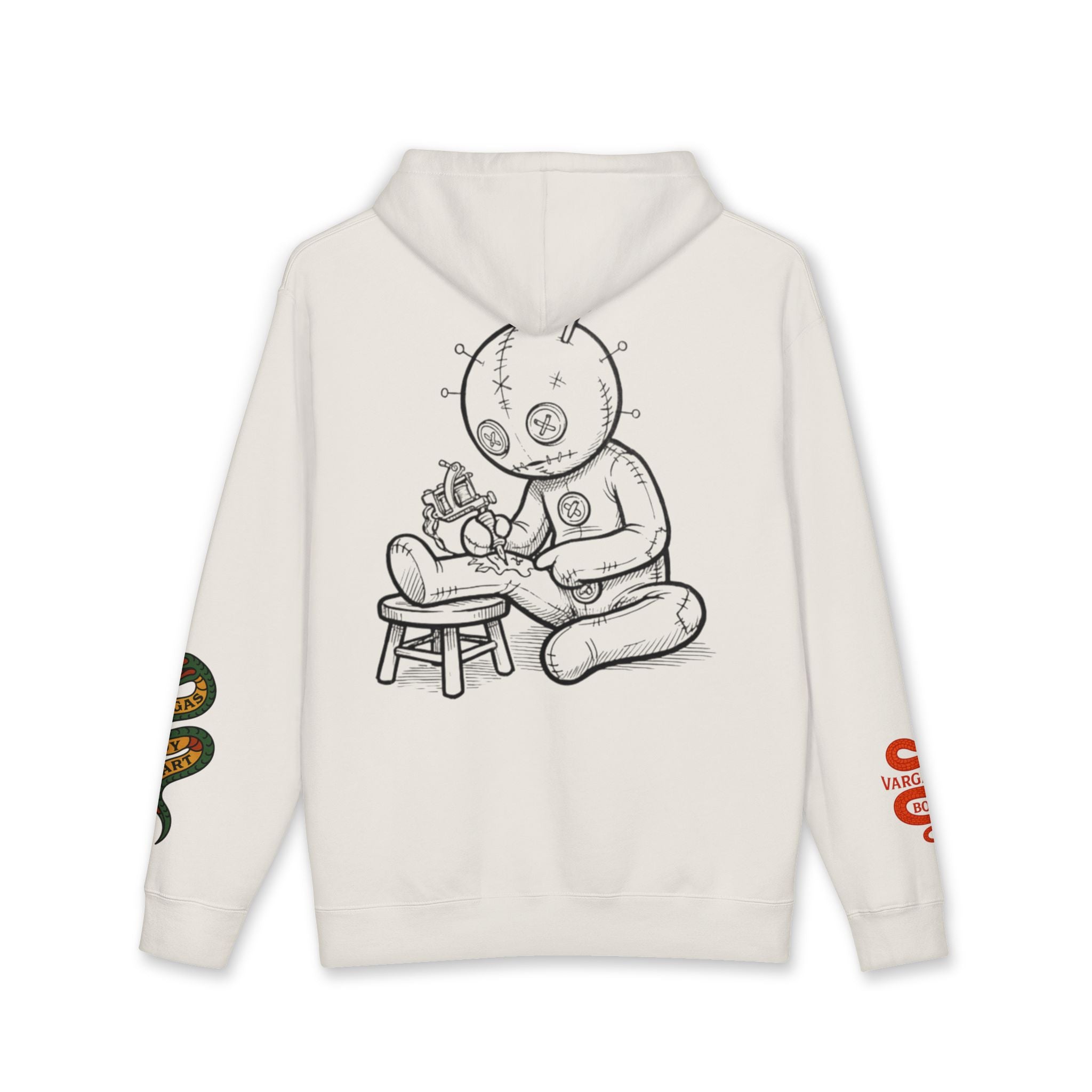 Voodoo Doll Craft Hoodie — Hand-Drawn Macabre Art Pullover