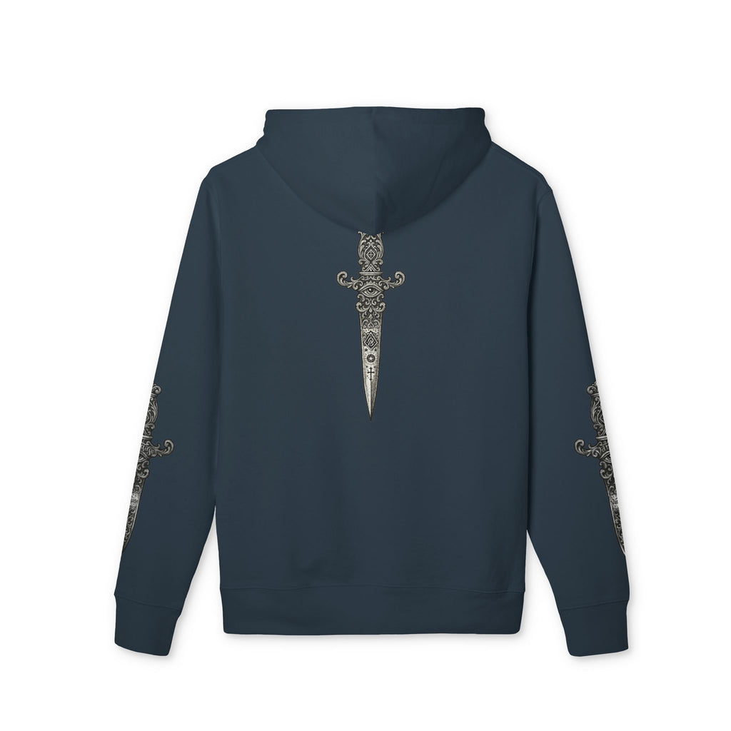 Dagger Graphic Hoodie — Ornate  Sleeve Print