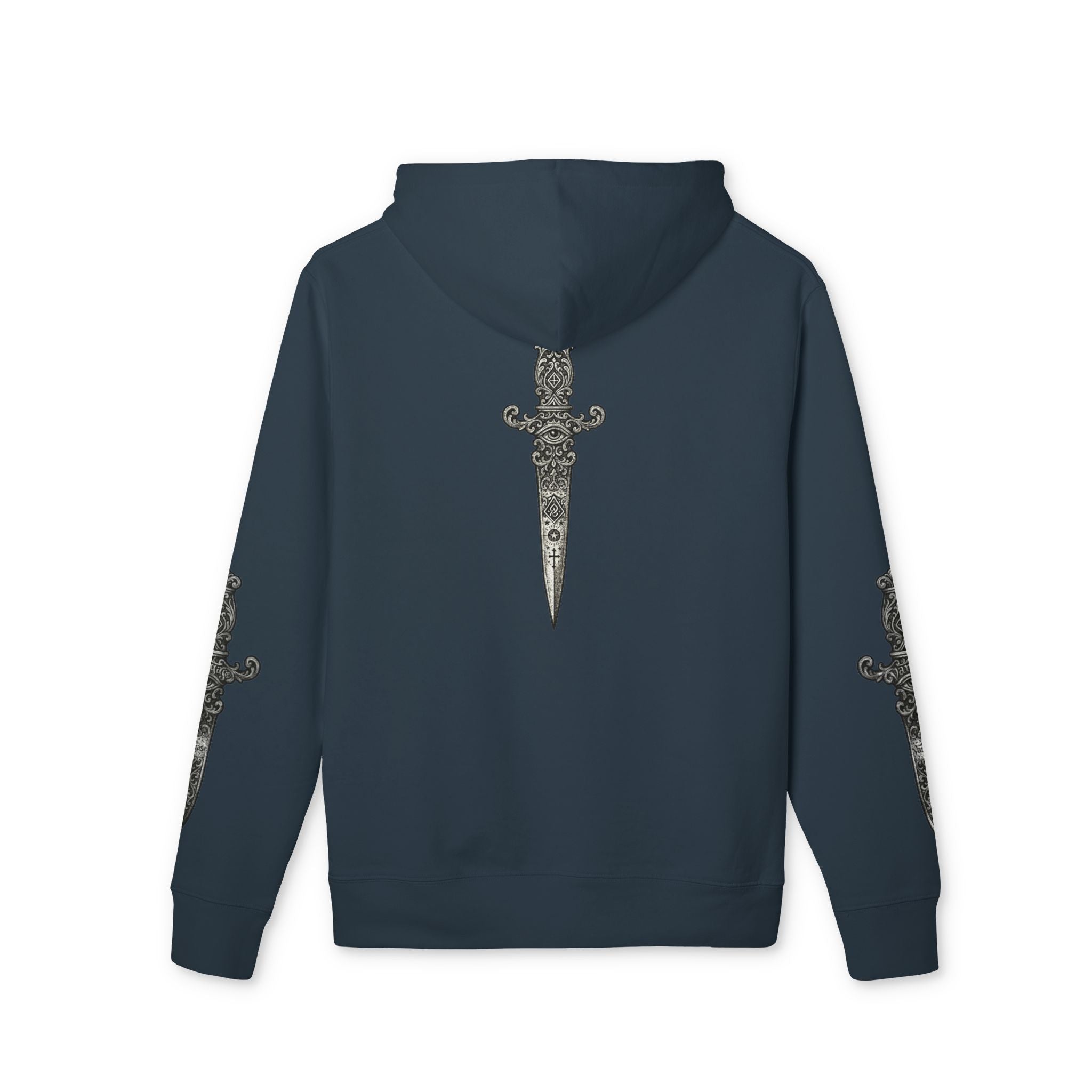 Dagger Graphic Hoodie — Ornate  Sleeve Print