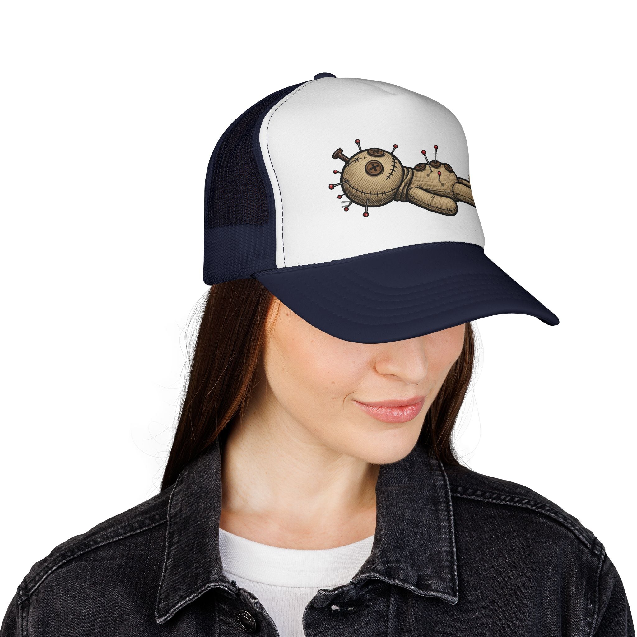 Trucker Cap — Voodoo Doll Patch Design