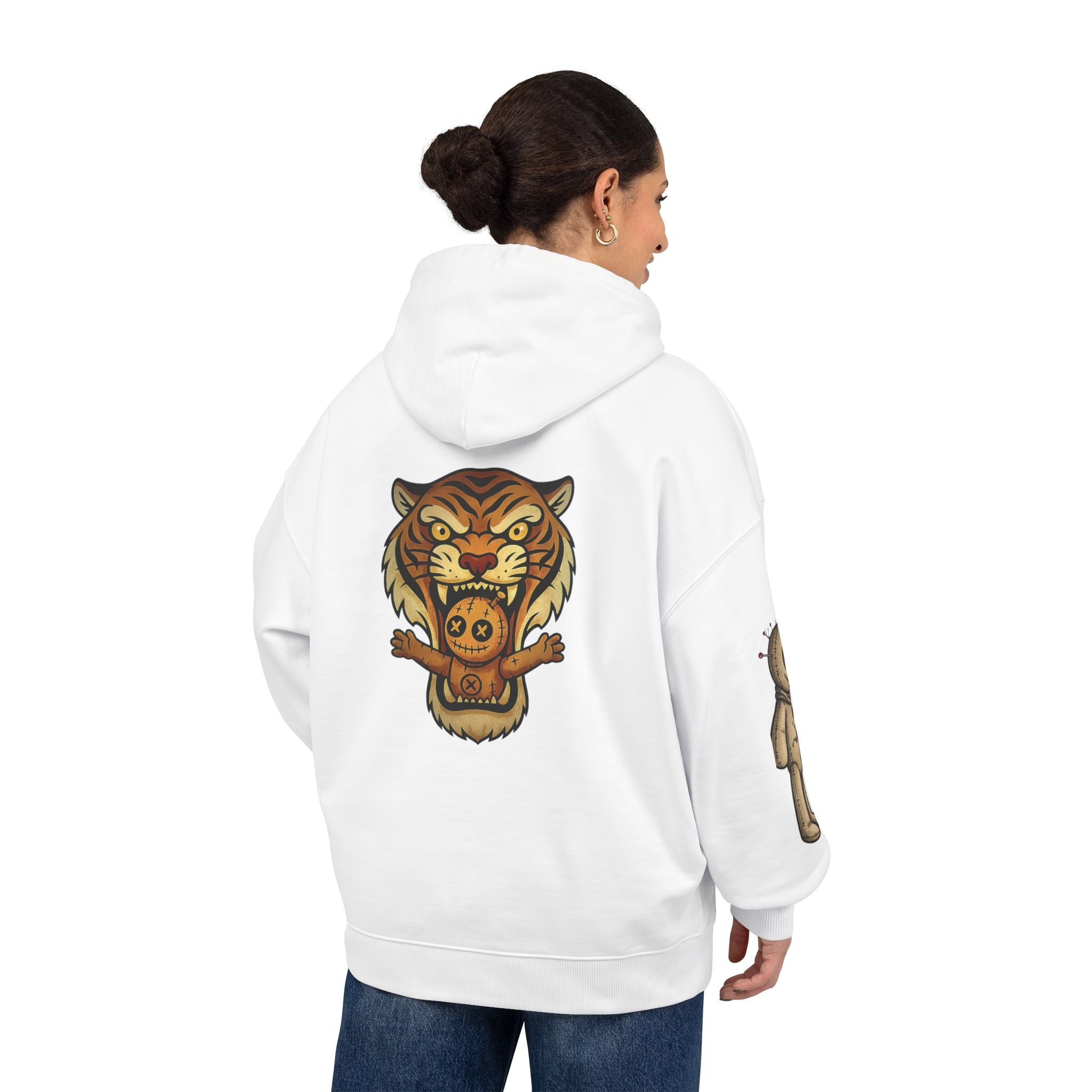 Tiger VooDoo Doll — Vintage vargas©Tattoo Graphic Organic Relaxed Hoodie