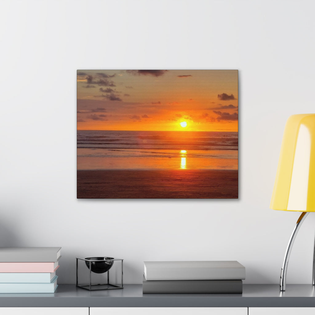 Sunset Beach Canvas Wall VargasArt — Stretched Canvas Print