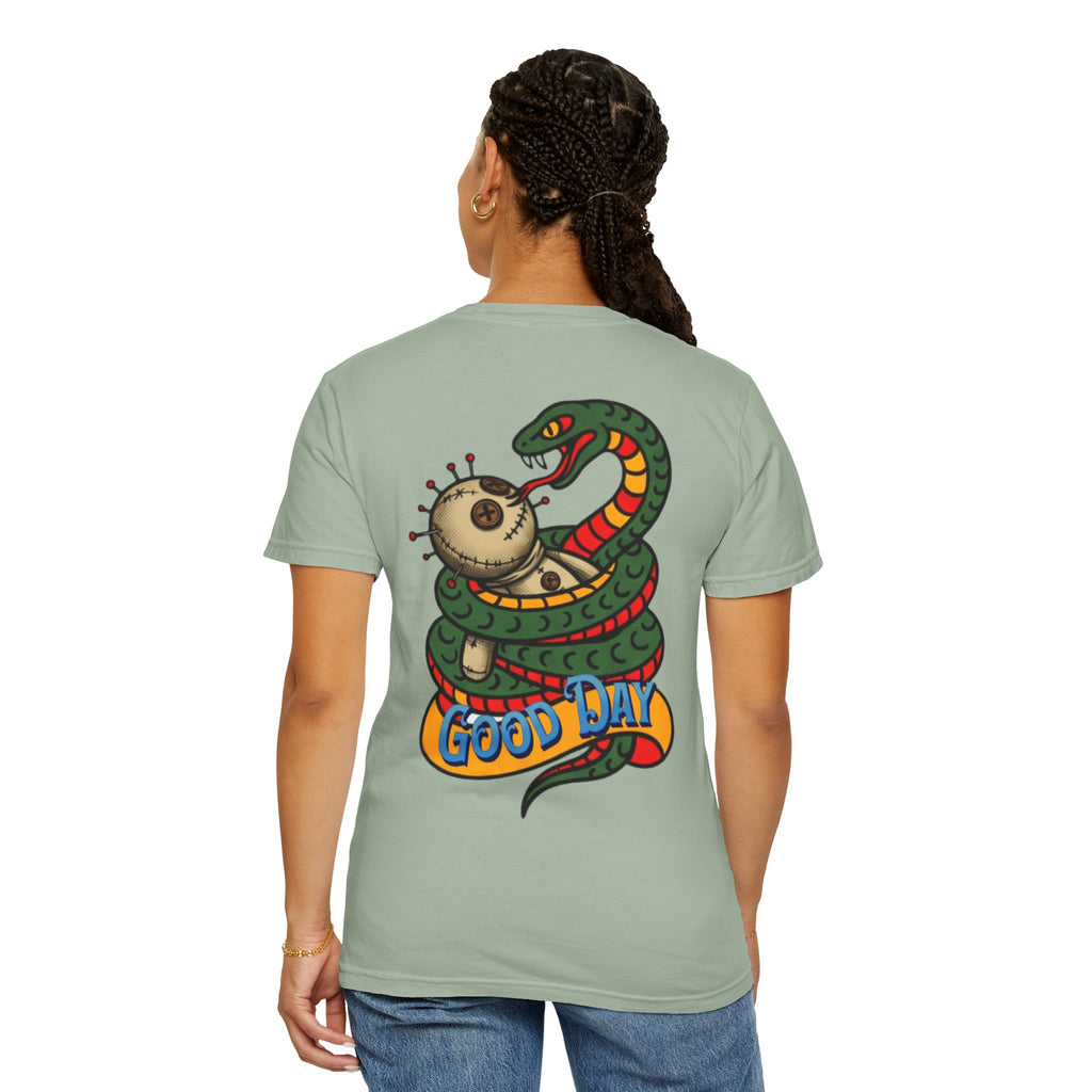 VargasT-Shirt — 'Good Day' Snake & Voodoo Doll Graphic Tee