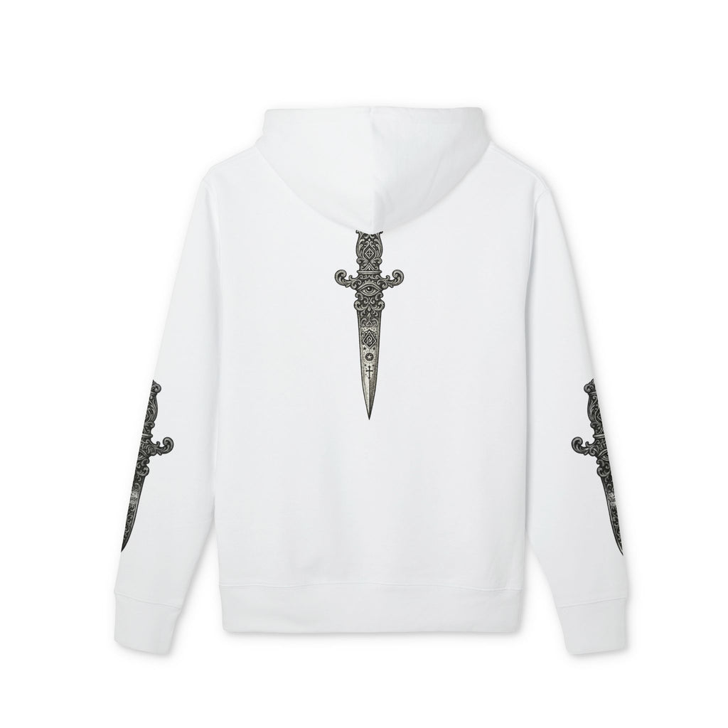 Dagger Graphic Hoodie — Ornate  Sleeve Print