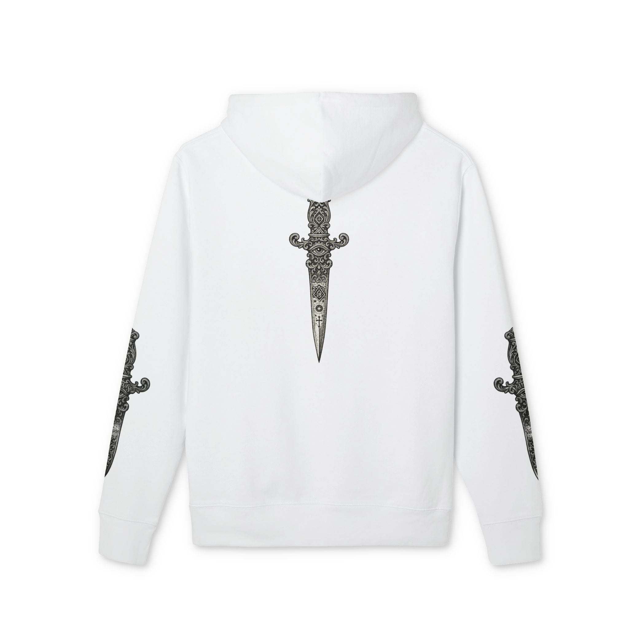 Dagger Graphic Hoodie — Ornate  Sleeve Print