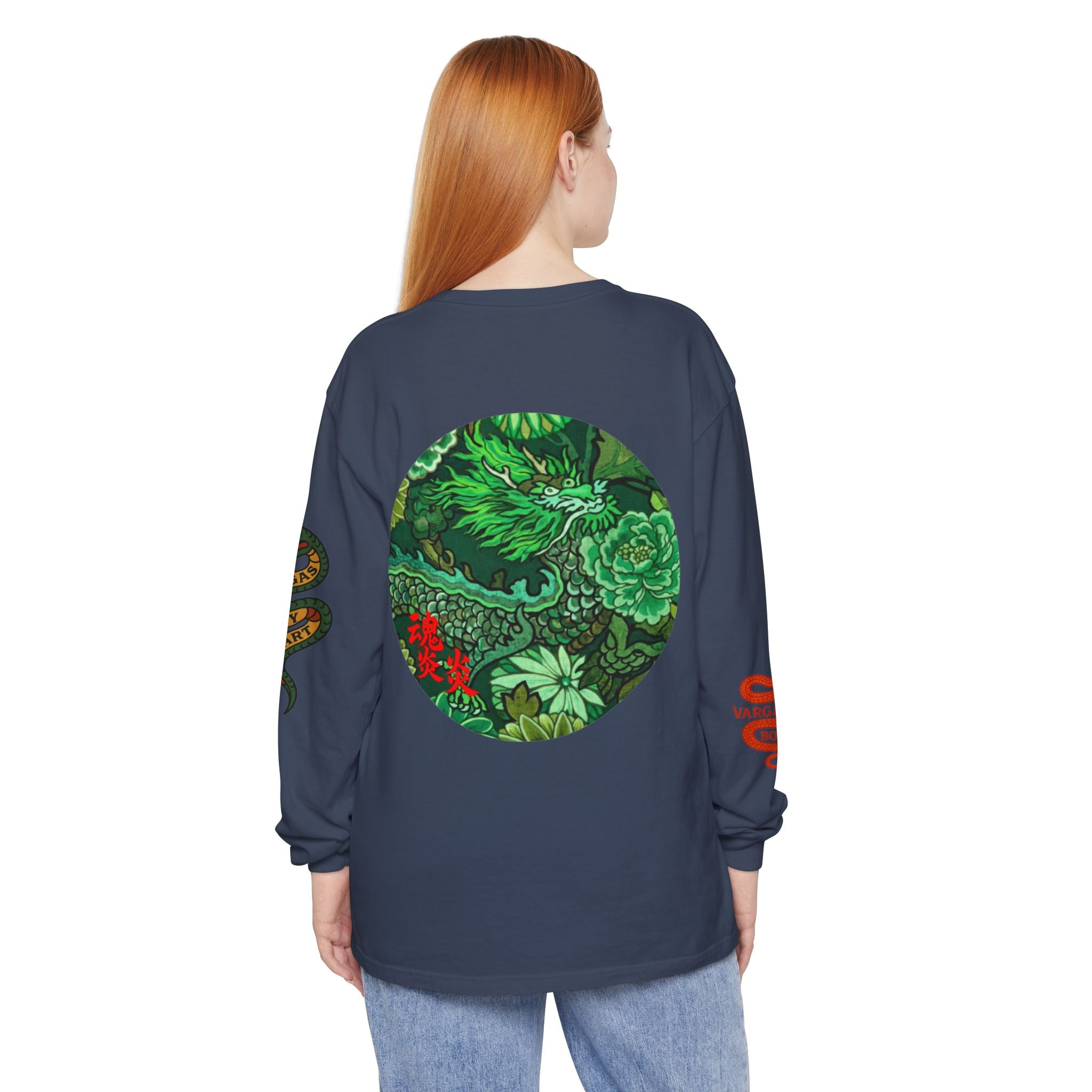 Vargas Dragon Garden Long Sleeve T‑Shirt