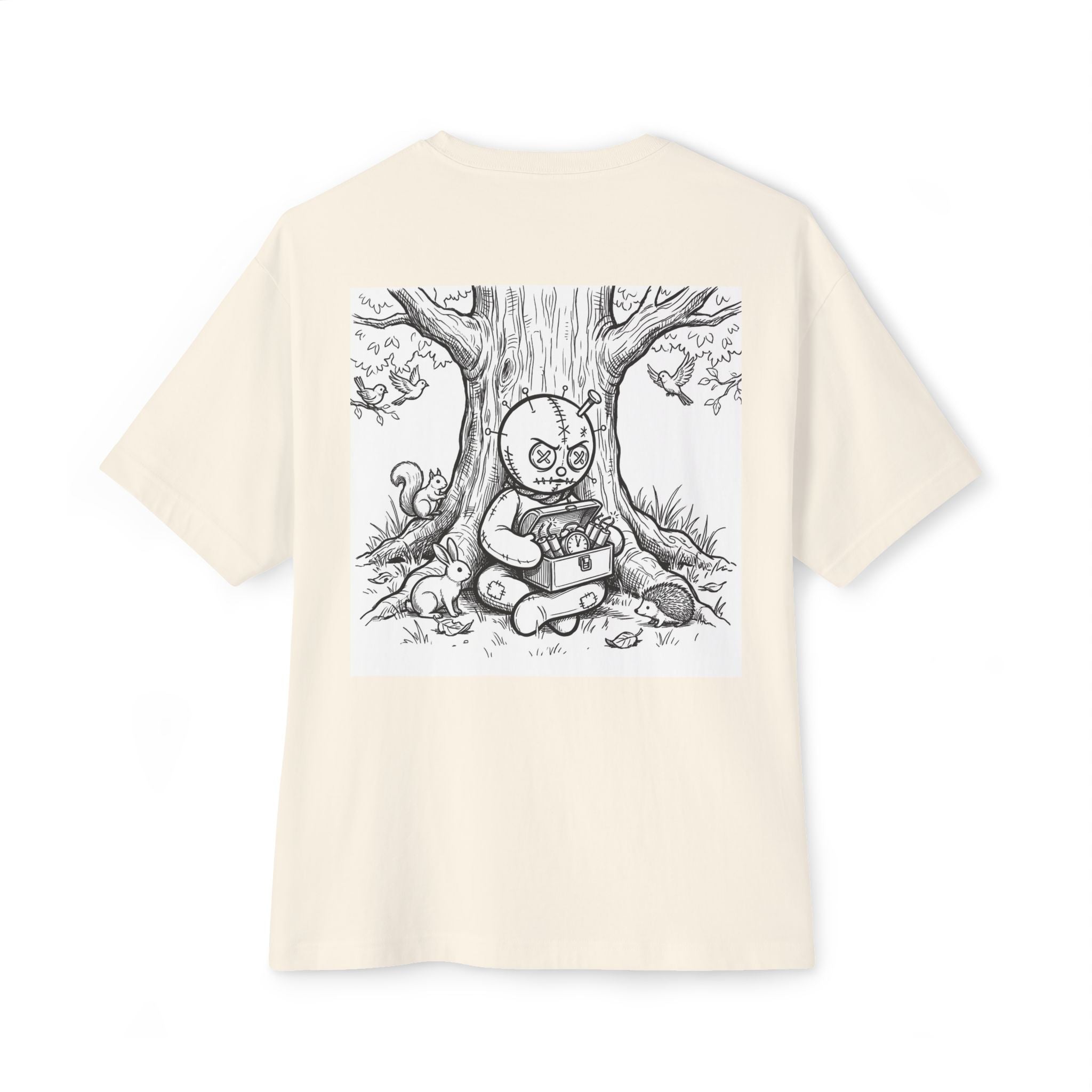 Vargas Boxy Tee — Hand-Drawn RagDoll Illustration Shirt