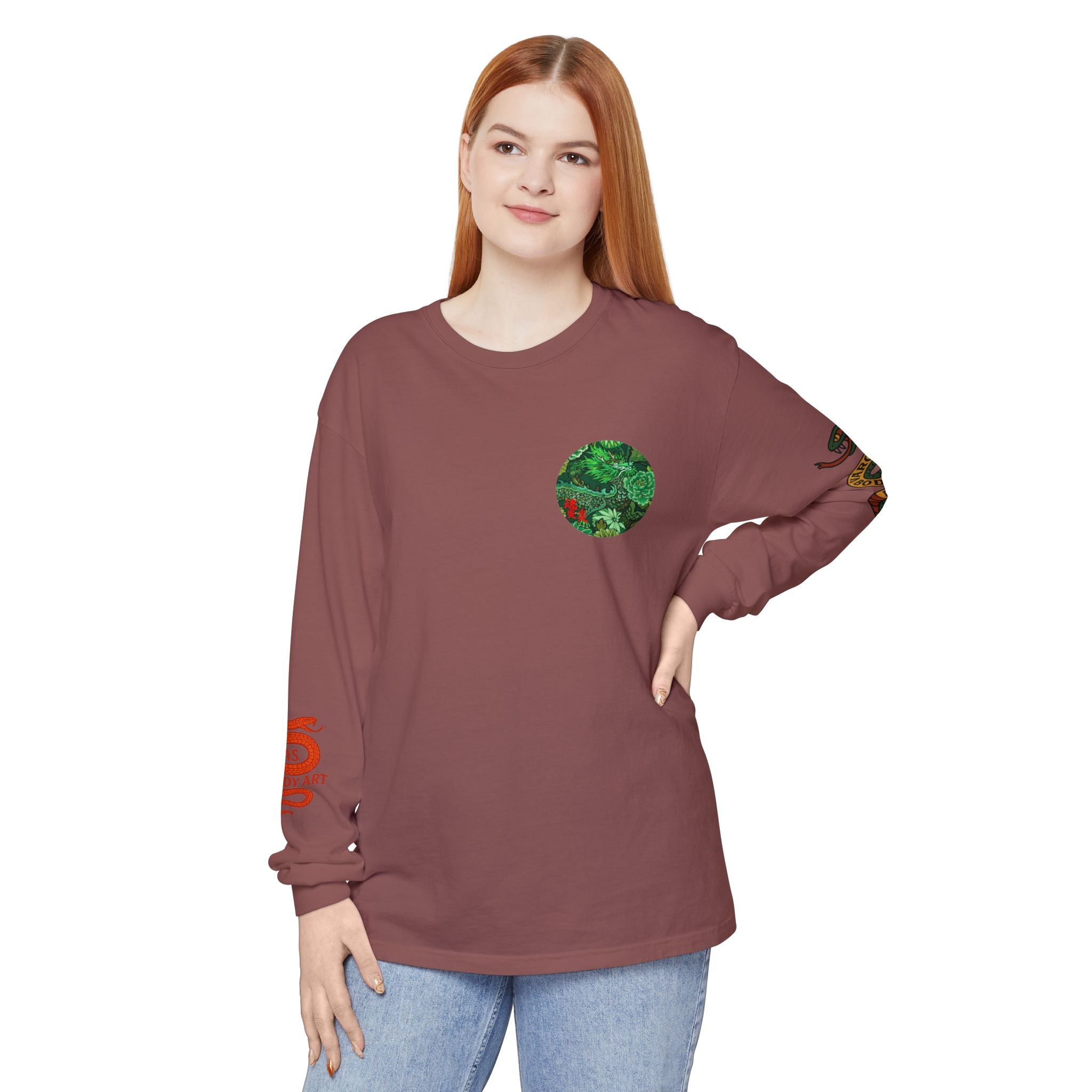 Vargas Dragon Garden Long Sleeve T‑Shirt