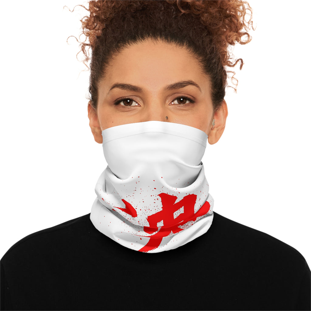 Vargas Neck Gaiter — Red Kanji & Vintage Snake Tattoo Designs