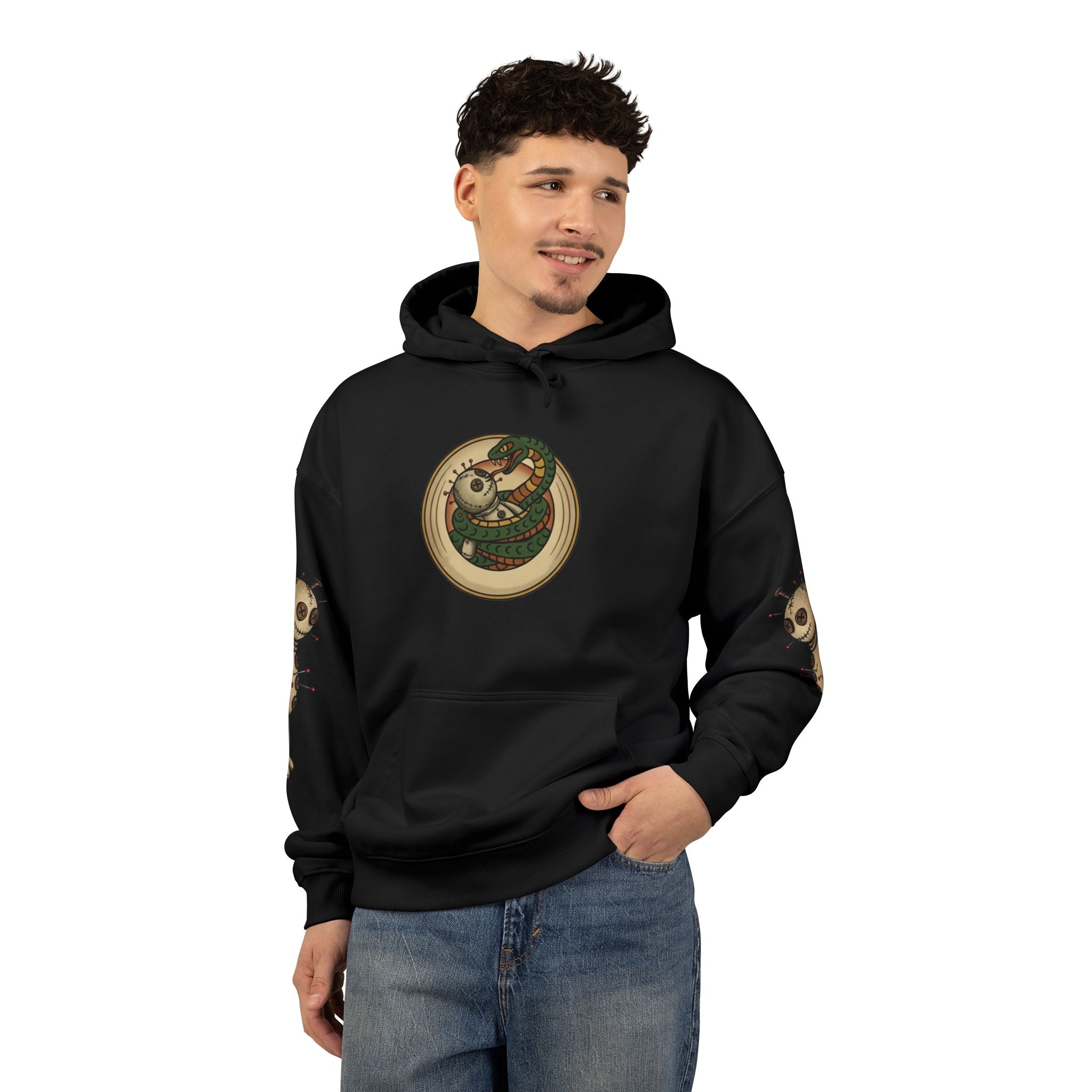 Tiger VooDoo Doll — Vintage vargas©Tattoo Graphic Organic Relaxed Hoodie