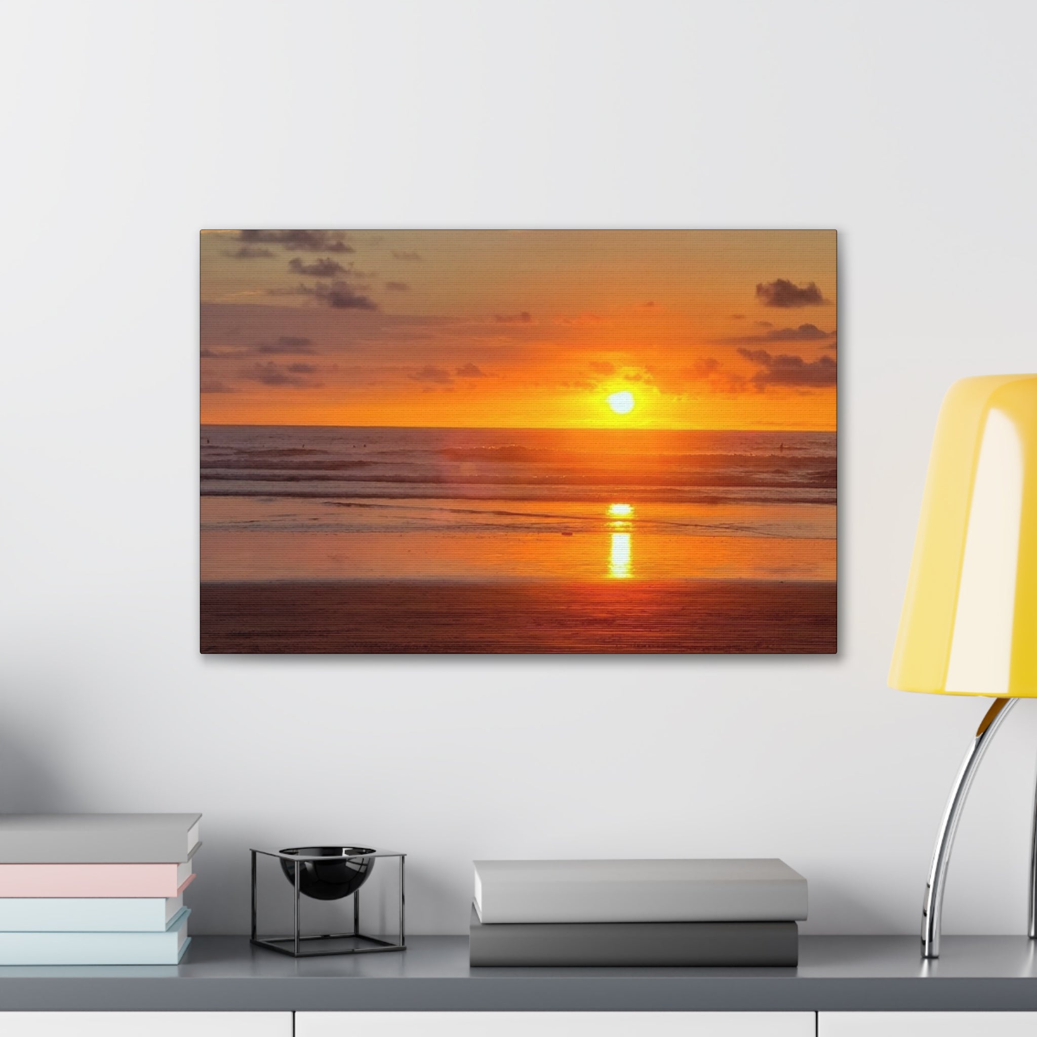 Sunset Beach Canvas Wall VargasArt — Stretched Canvas Print