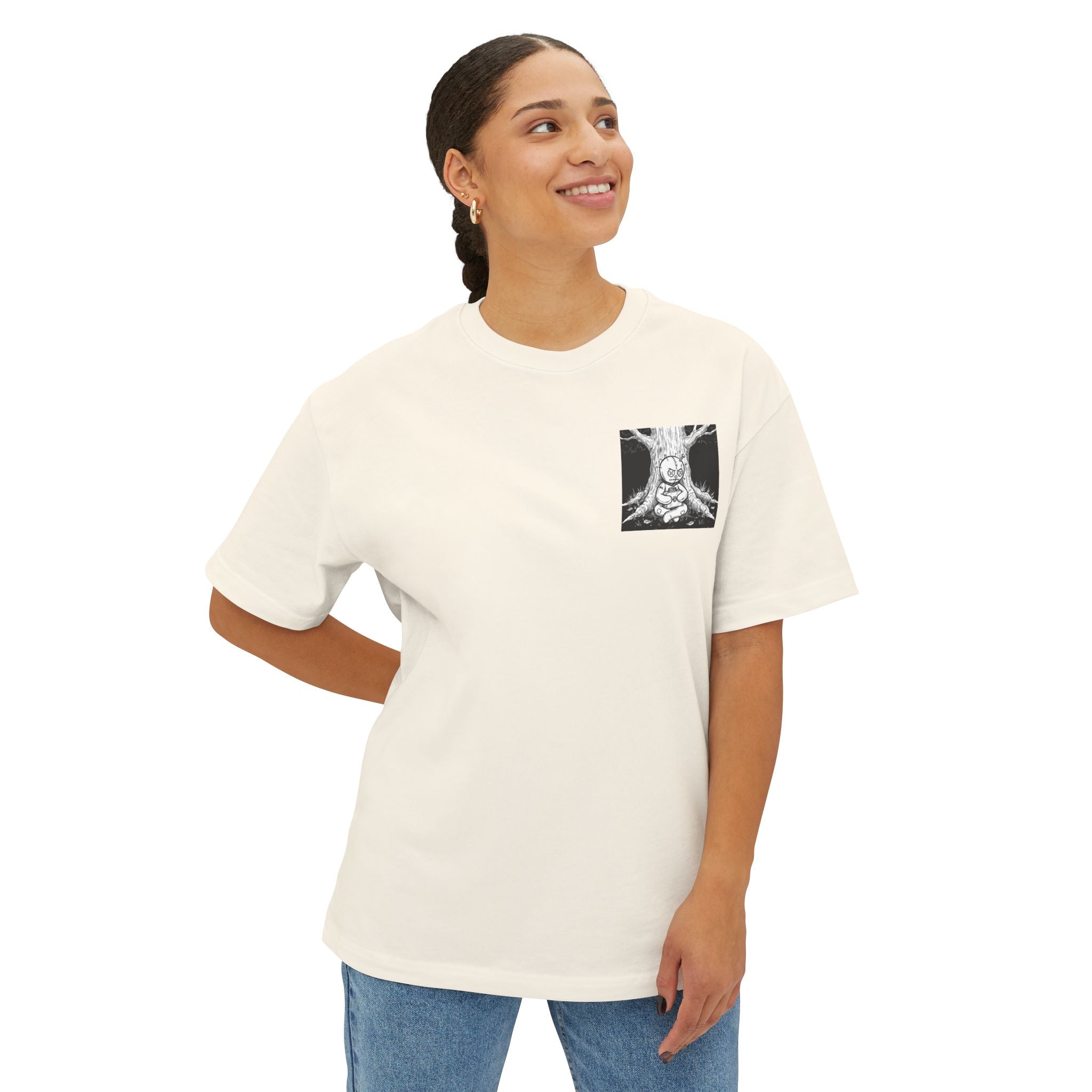 Vargas Boxy Tee — Hand-Drawn RagDoll Illustration Shirt