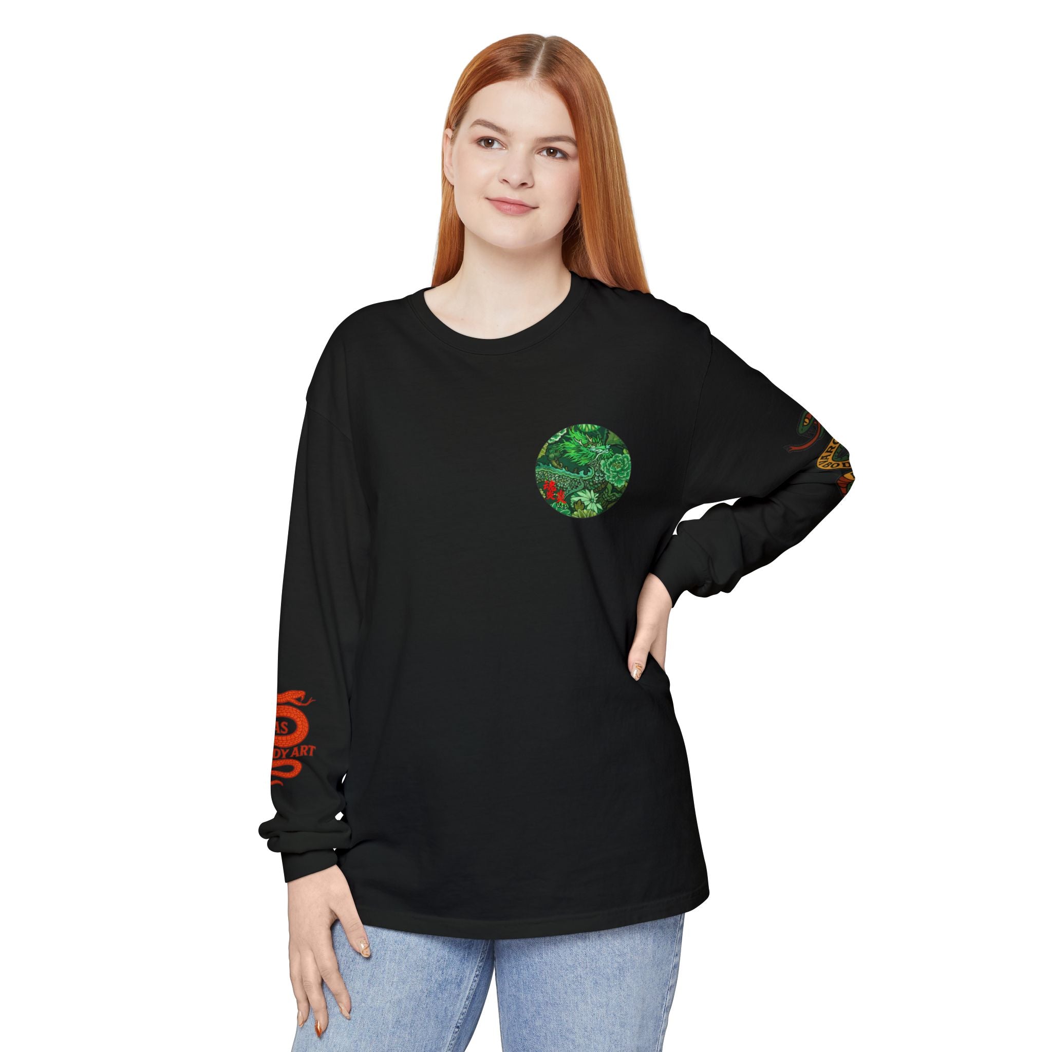 Vargas Dragon Garden Long Sleeve T‑Shirt