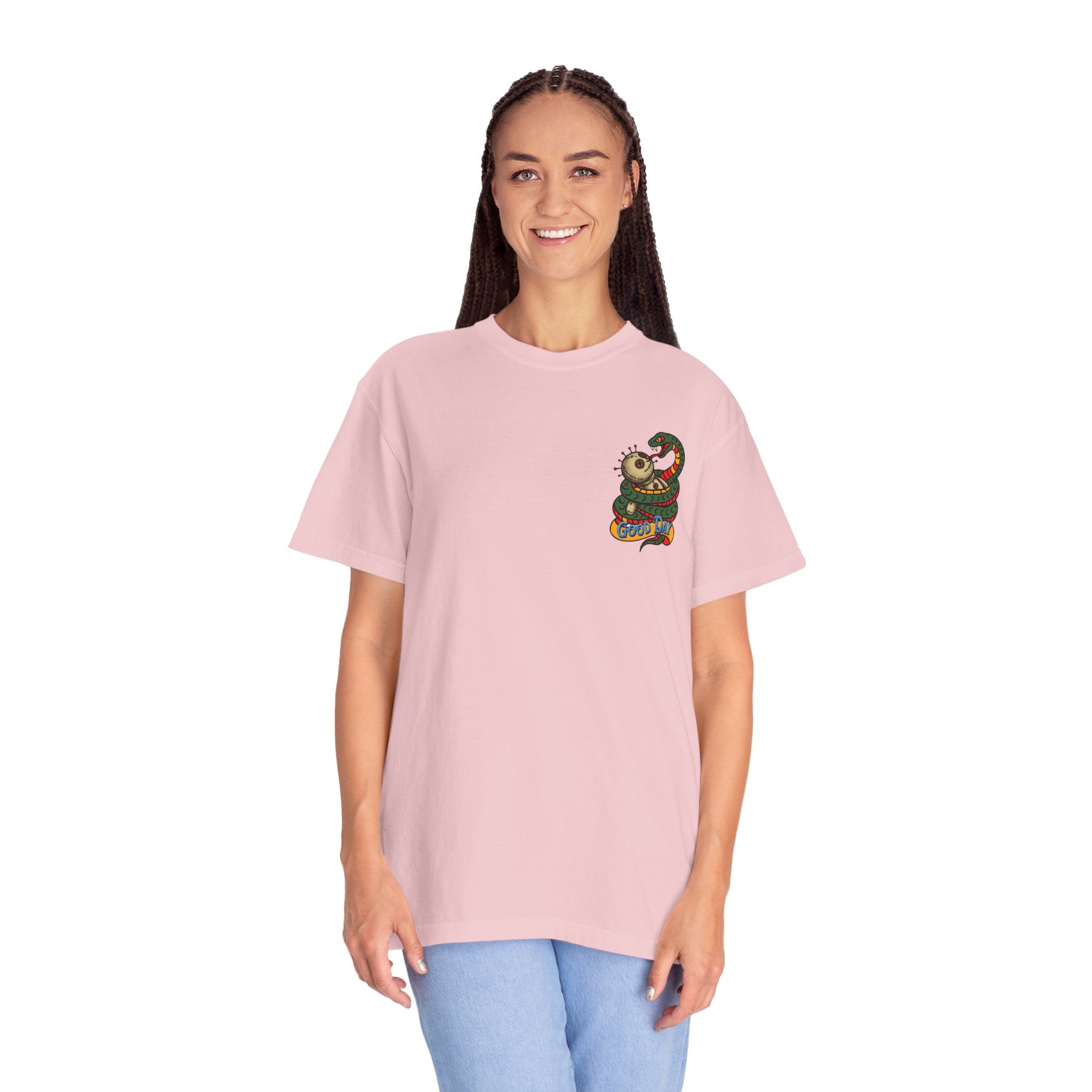 VargasT-Shirt — 'Good Day' Snake & Voodoo Doll Graphic Tee