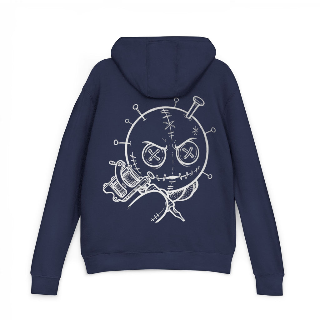 Voodoo Doll Hoodie — Spooky Stitch Graphic Pullover
