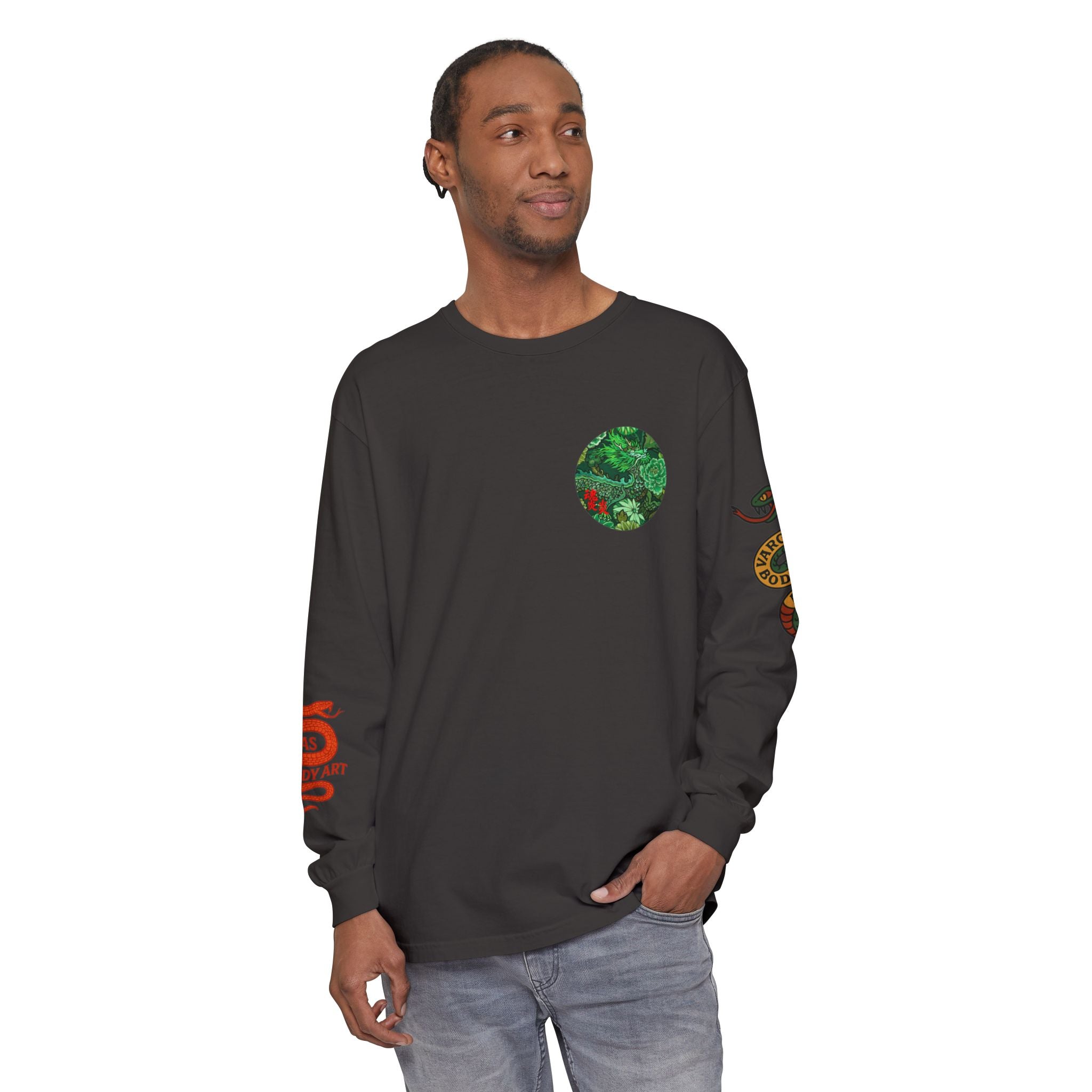 Vargas Dragon Garden Long Sleeve T‑Shirt