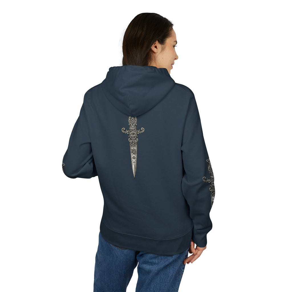 Dagger Graphic Hoodie — Ornate  Sleeve Print