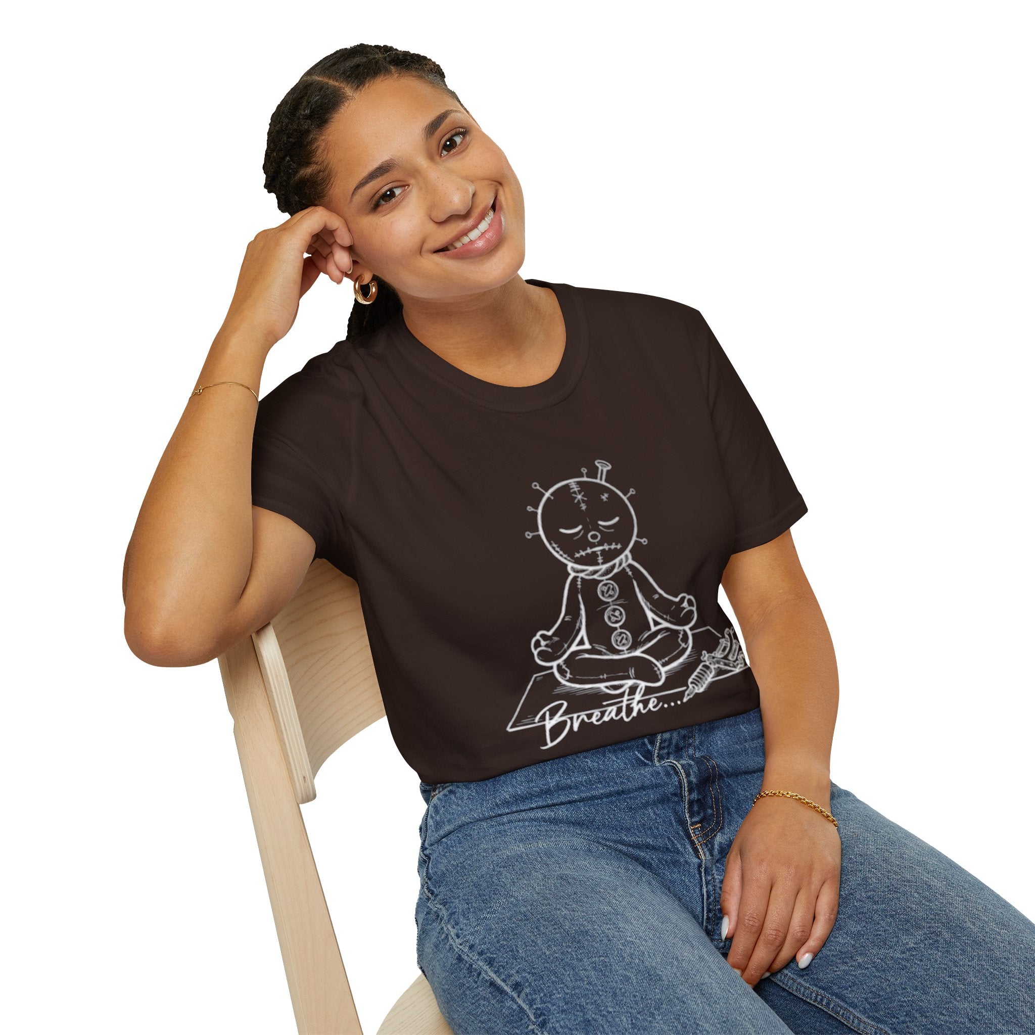 Meditating RagDoll T-Shirt — 'Breathe'  Yoga Tee