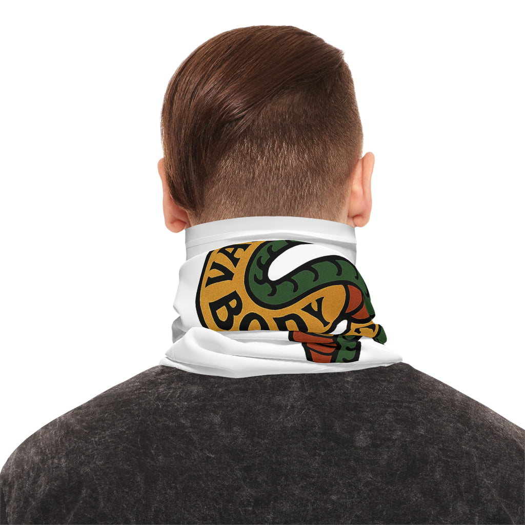 Vargas Neck Gaiter — Red Kanji & Vintage Snake Tattoo Designs