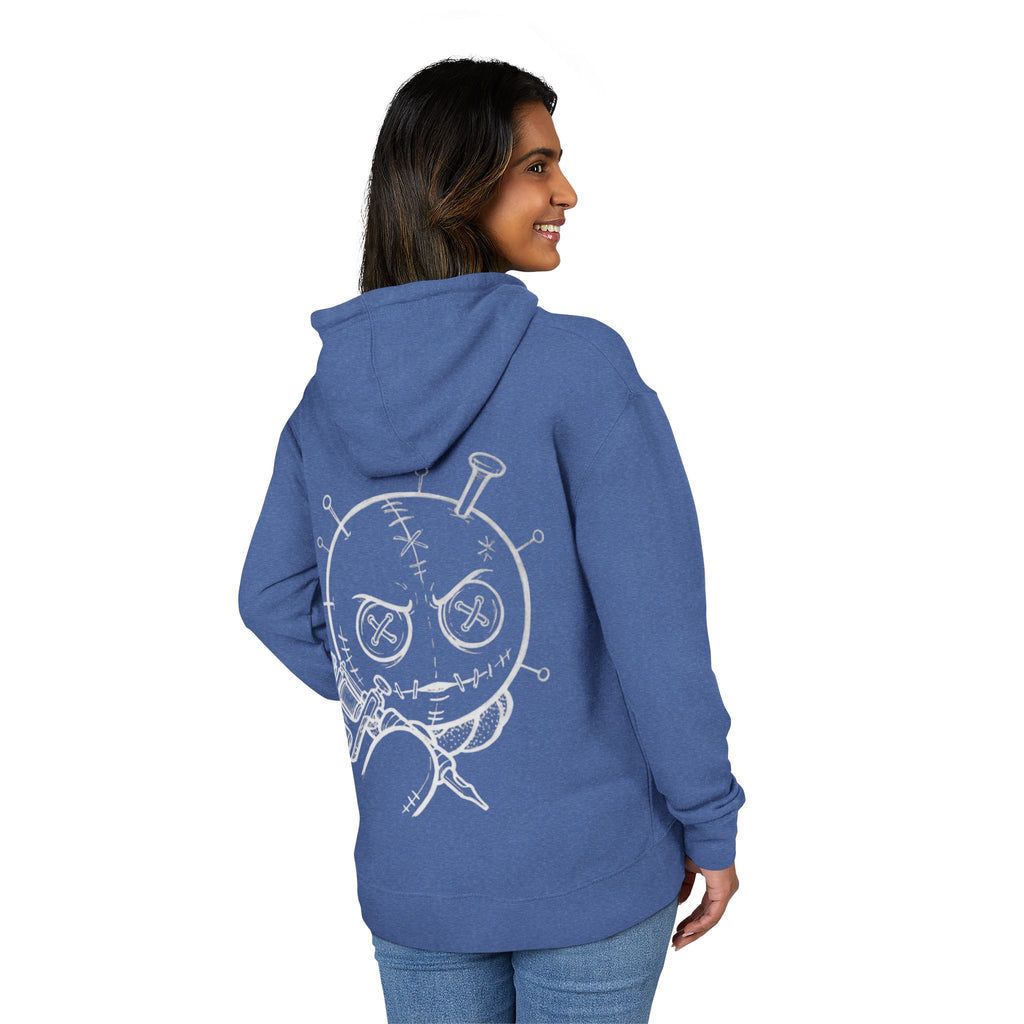 Voodoo Doll Hoodie — Spooky Stitch Graphic Pullover