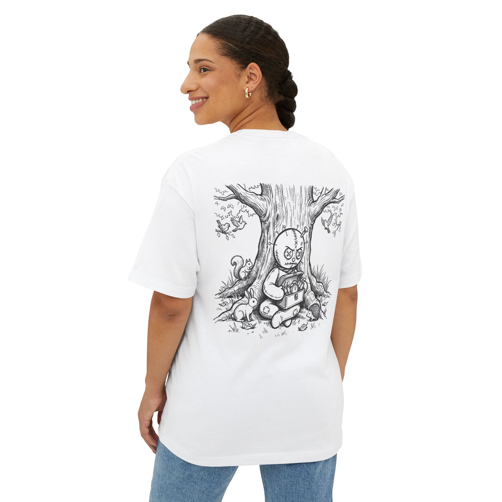 Vargas Boxy Tee — Hand-Drawn RagDoll Illustration Shirt