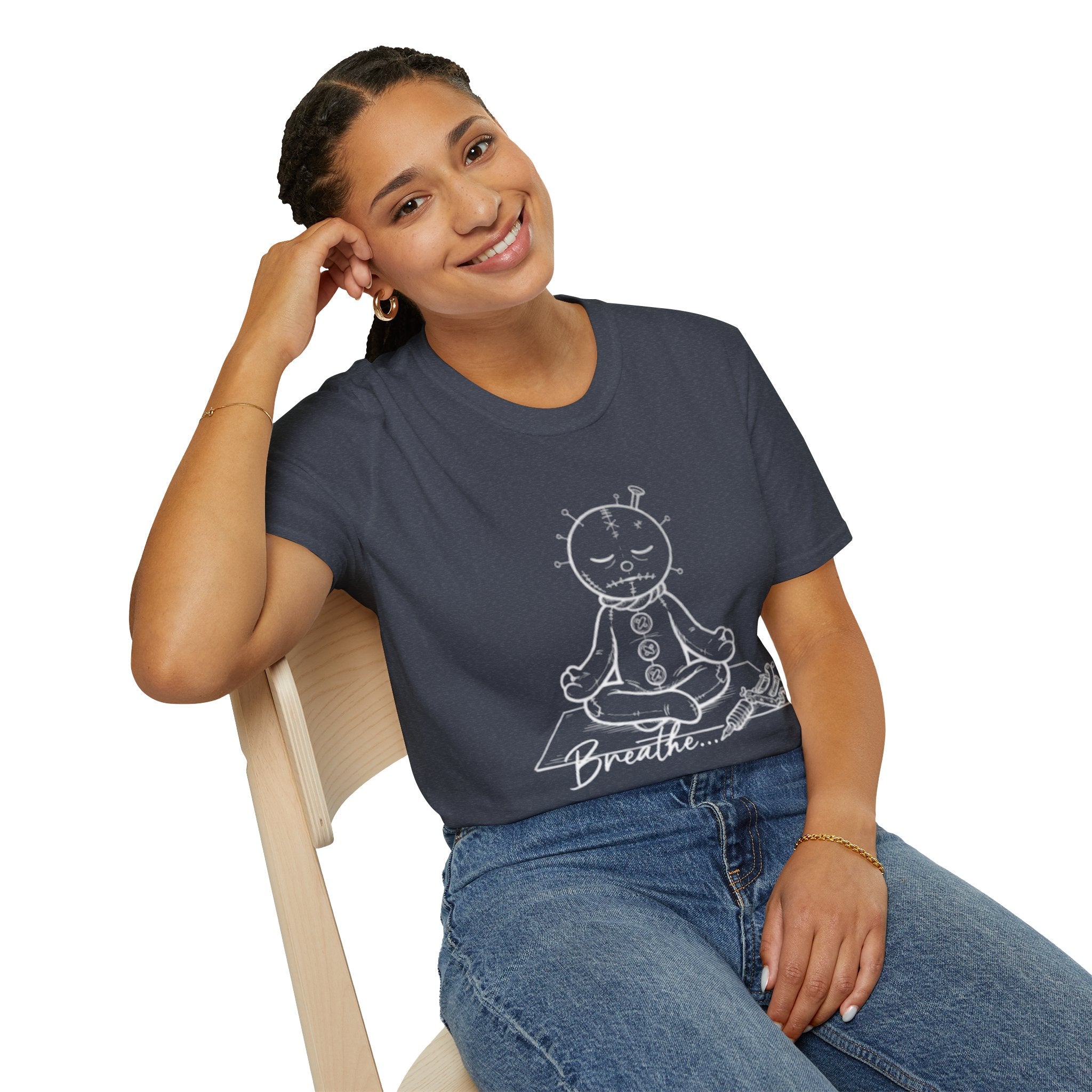 Meditating RagDoll T-Shirt — 'Breathe'  Yoga Tee
