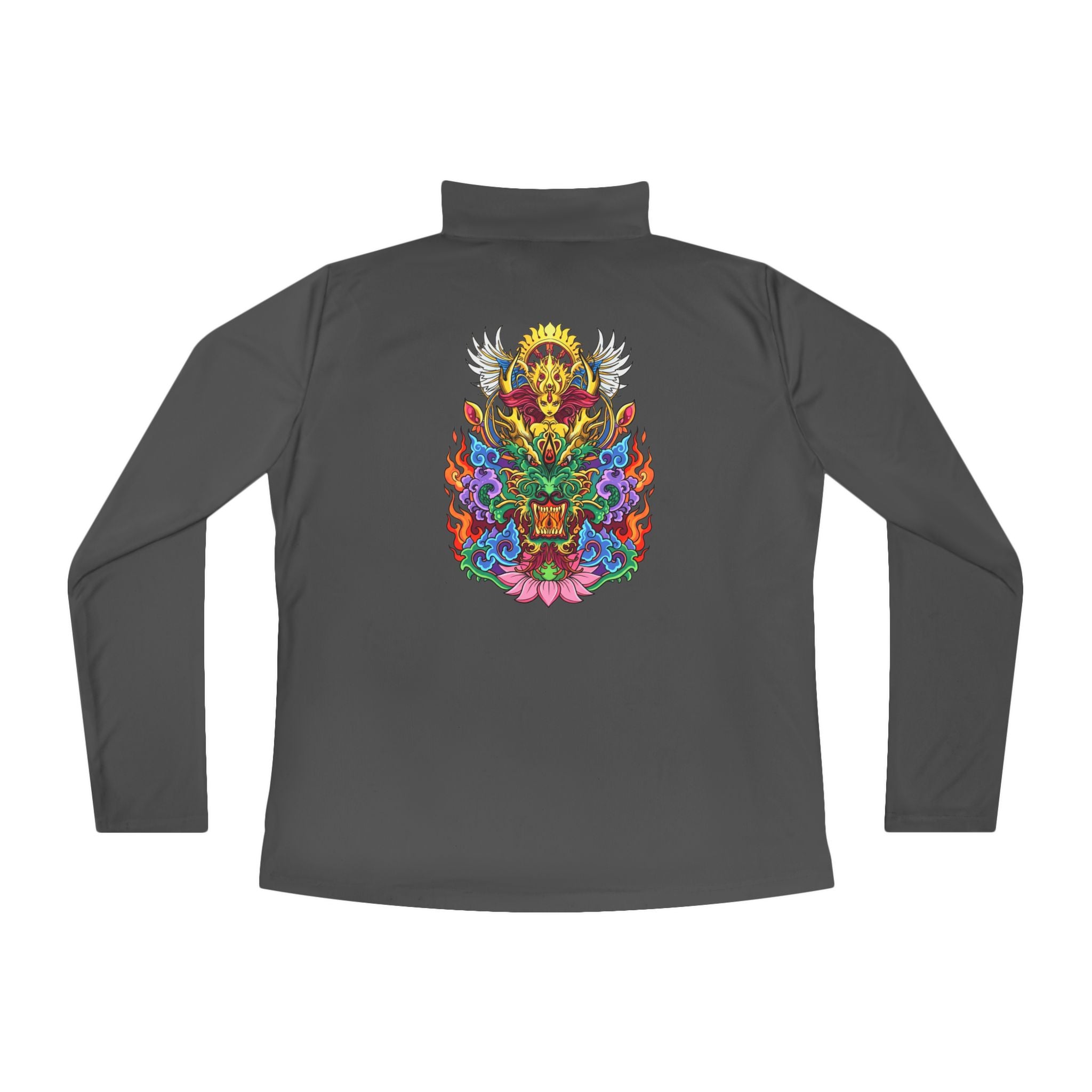 Ladies Quarter-Zip Pullover — Colorful Vargas Sea Goddess