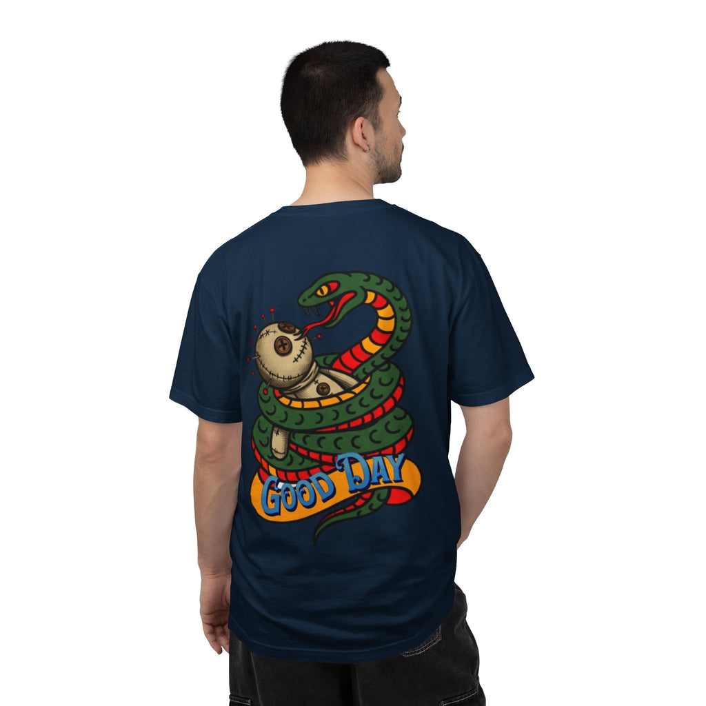 VargasT-Shirt — 'Good Day' Snake & Voodoo Doll Graphic Tee