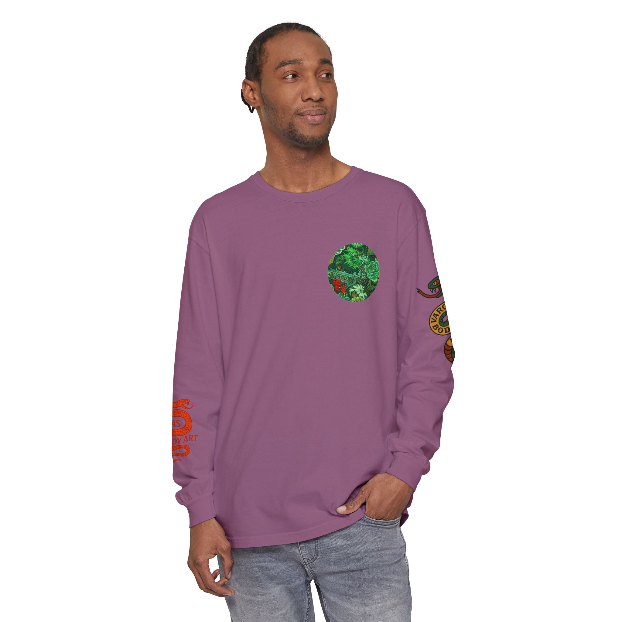 Vargas Dragon Garden Long Sleeve T‑Shirt