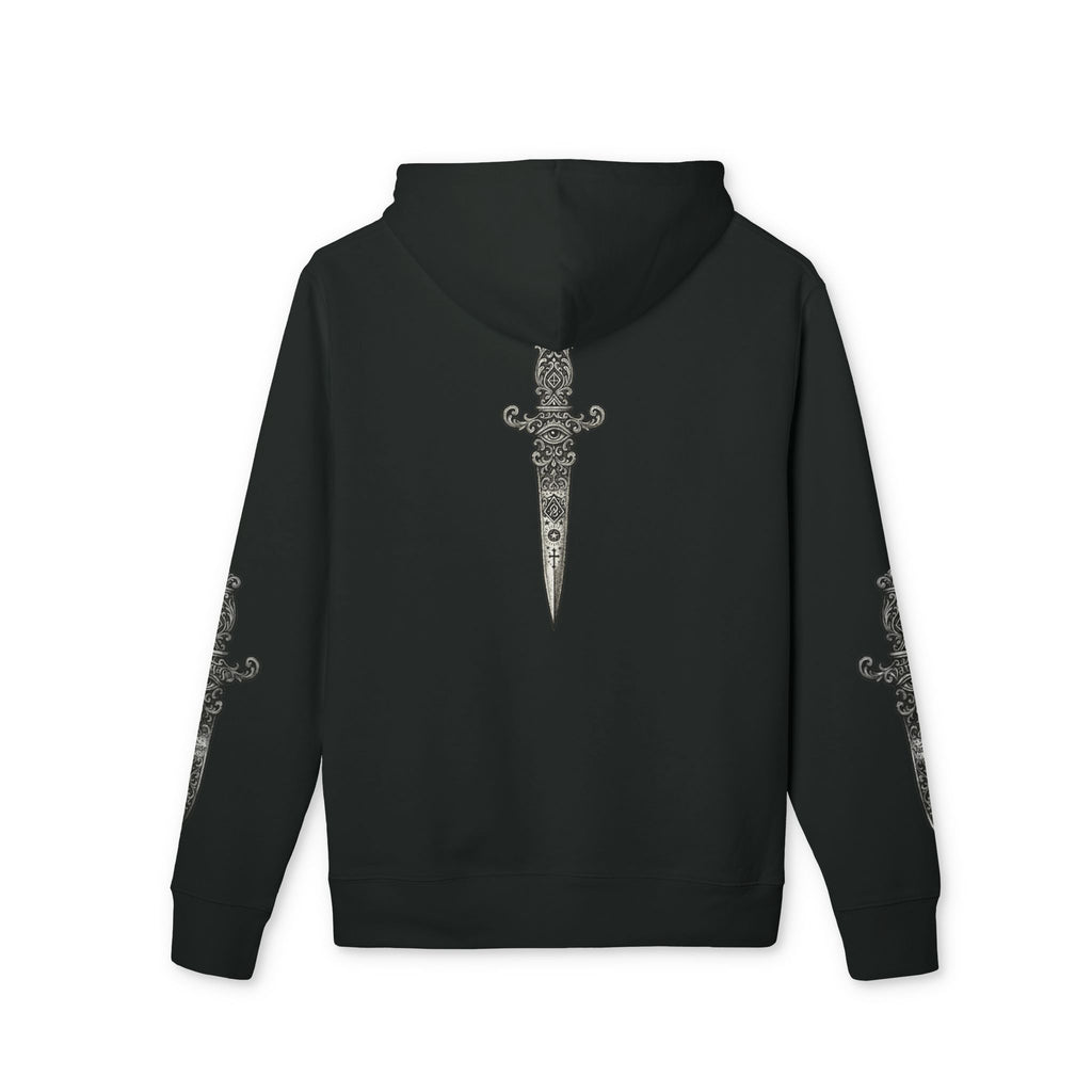 Dagger Graphic Hoodie — Ornate  Sleeve Print