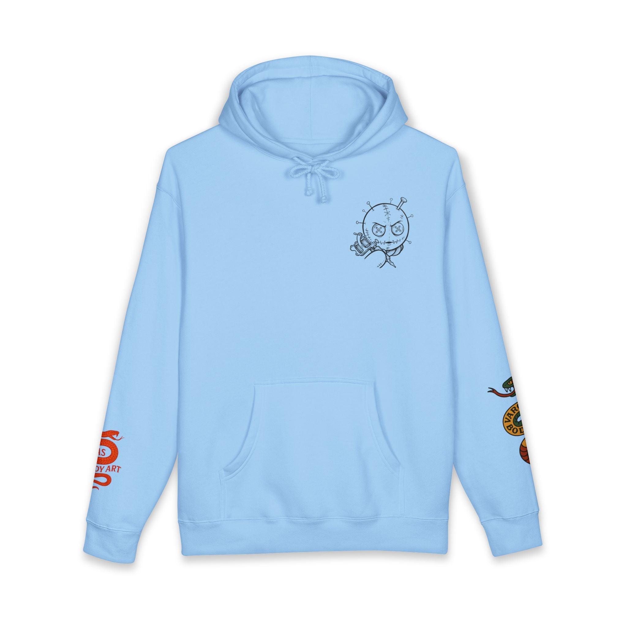 Voodoo Doll Craft Hoodie — Hand-Drawn Macabre Art Pullover