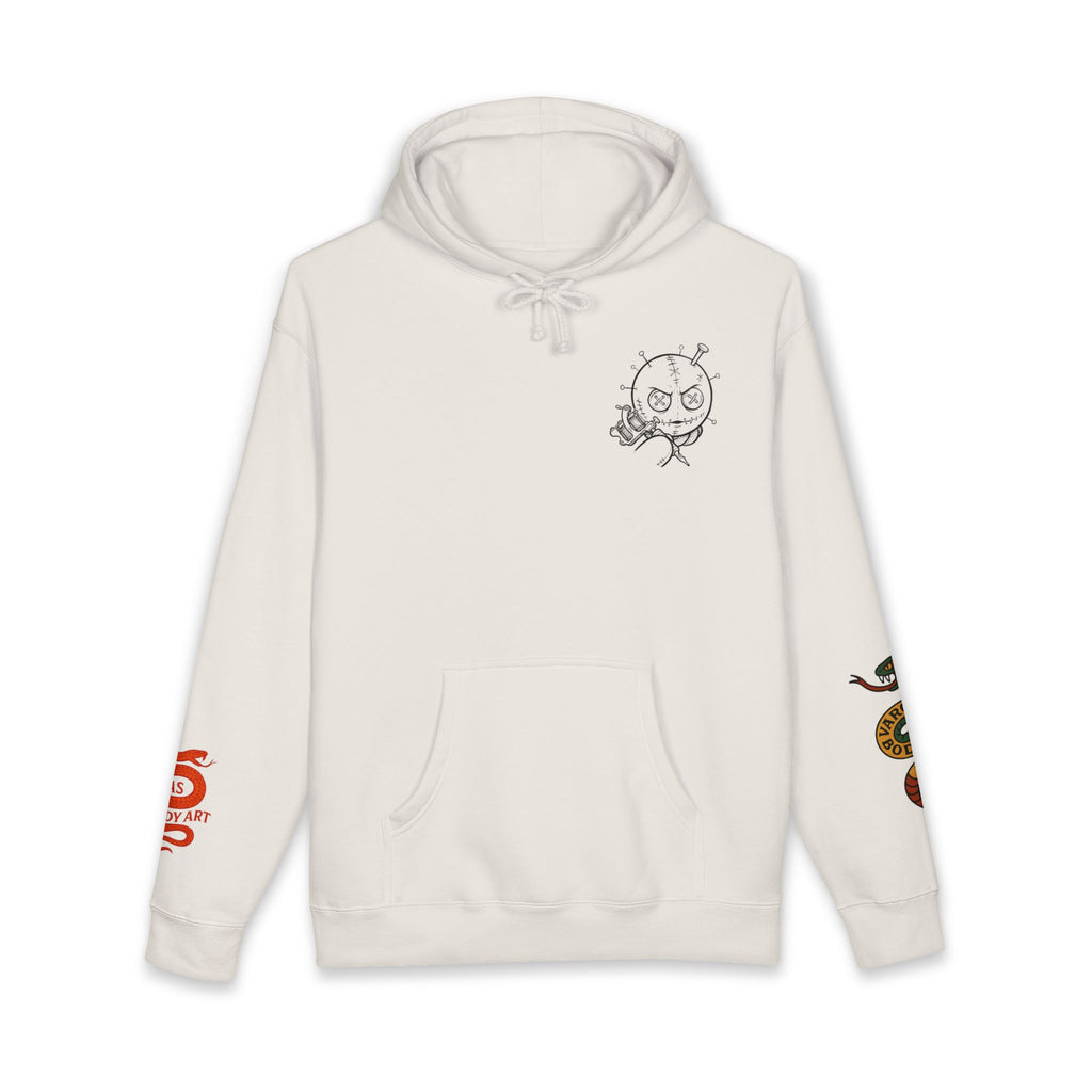 Voodoo Doll Craft Hoodie — Hand-Drawn Macabre Art Pullover