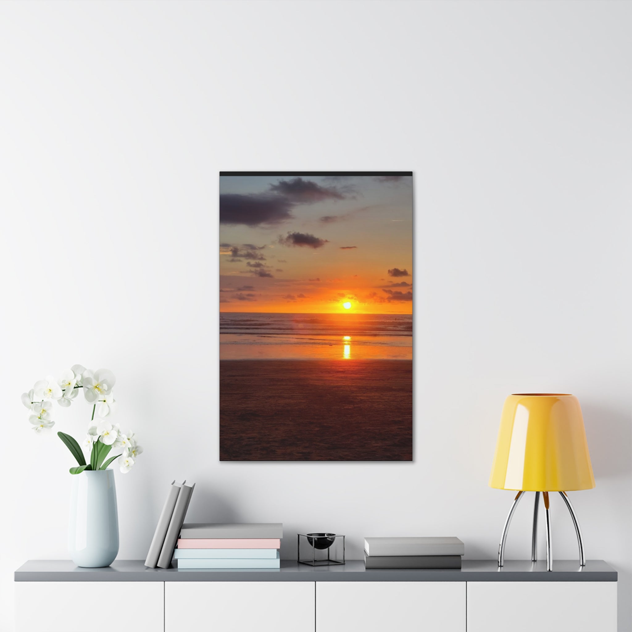 Sunset Beach Canvas Wall VargasArt — Stretched Canvas Print