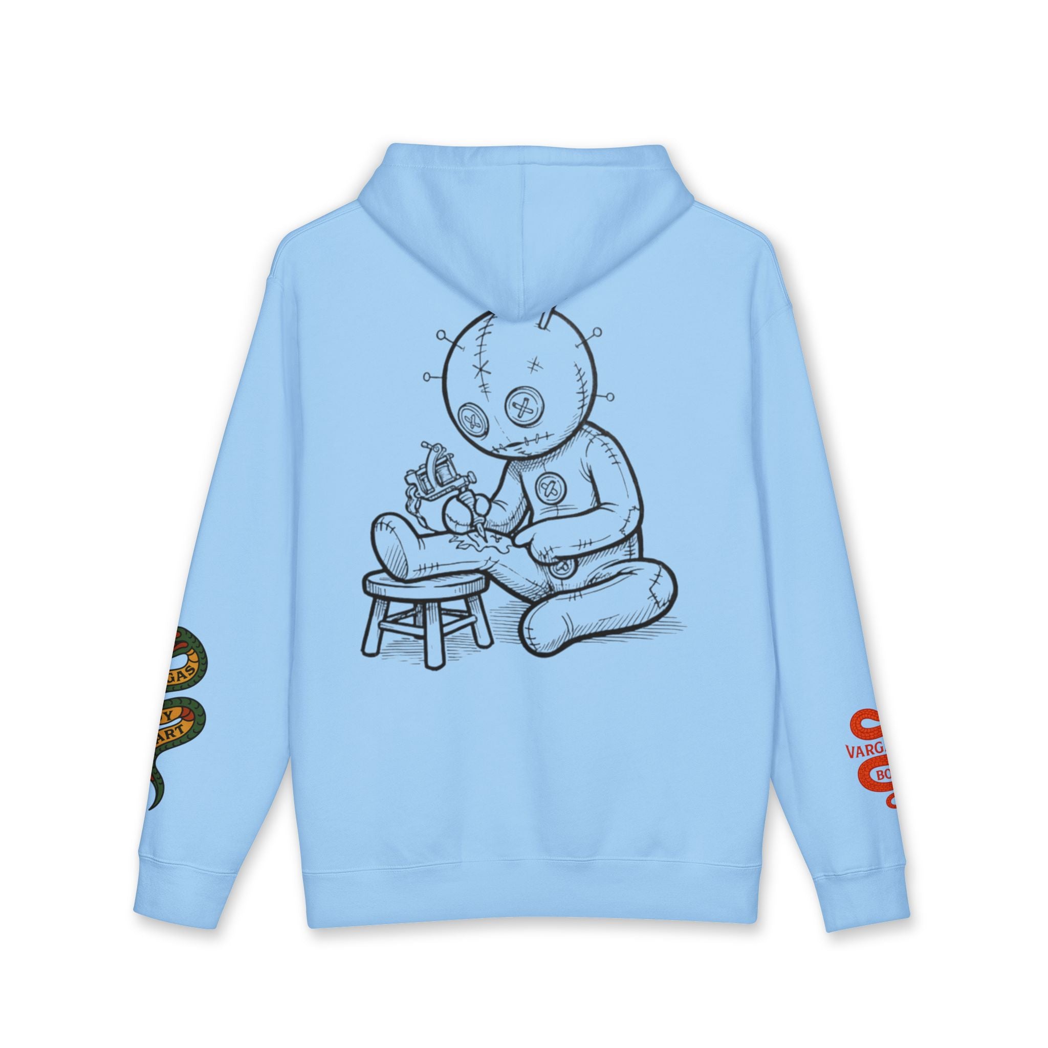 Voodoo Doll Craft Hoodie — Hand-Drawn Macabre Art Pullover
