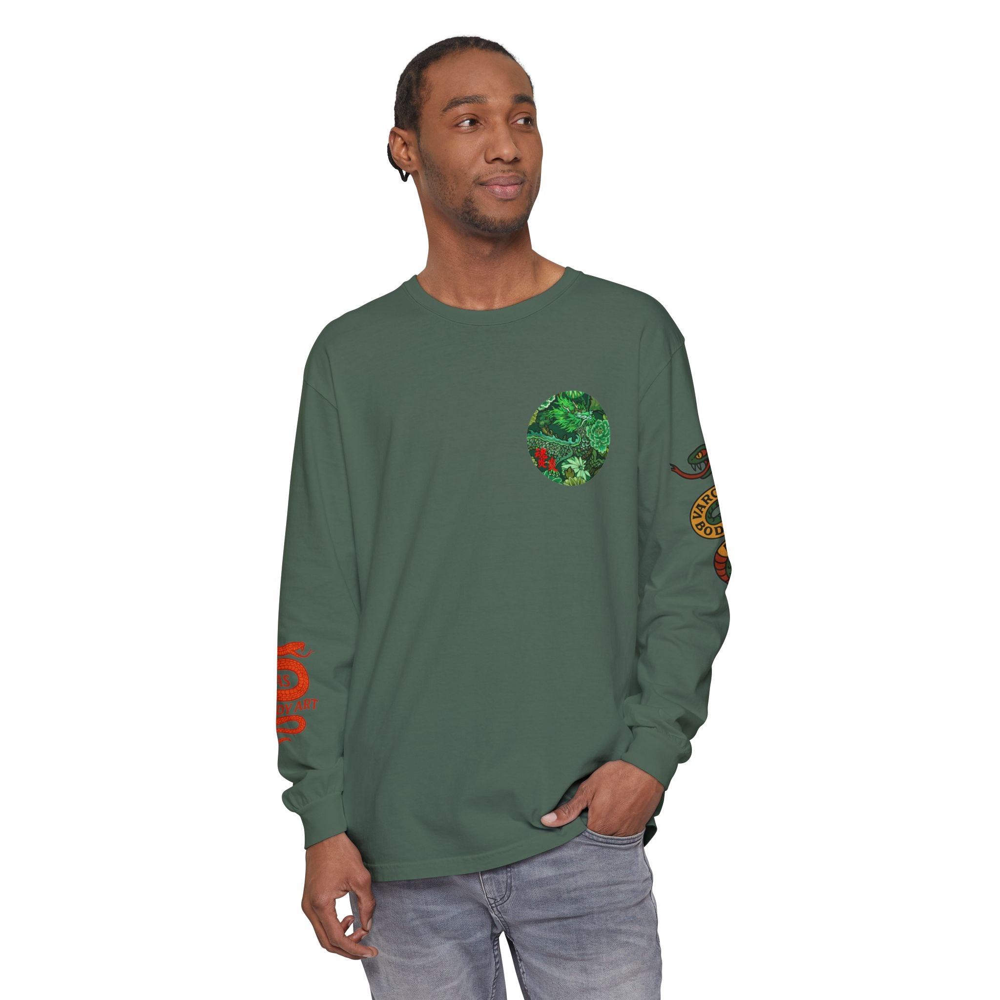 Vargas Dragon Garden Long Sleeve T‑Shirt