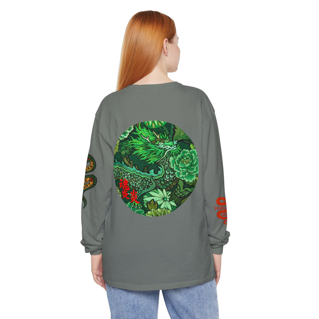 Vargas Dragon Garden Long Sleeve T‑Shirt