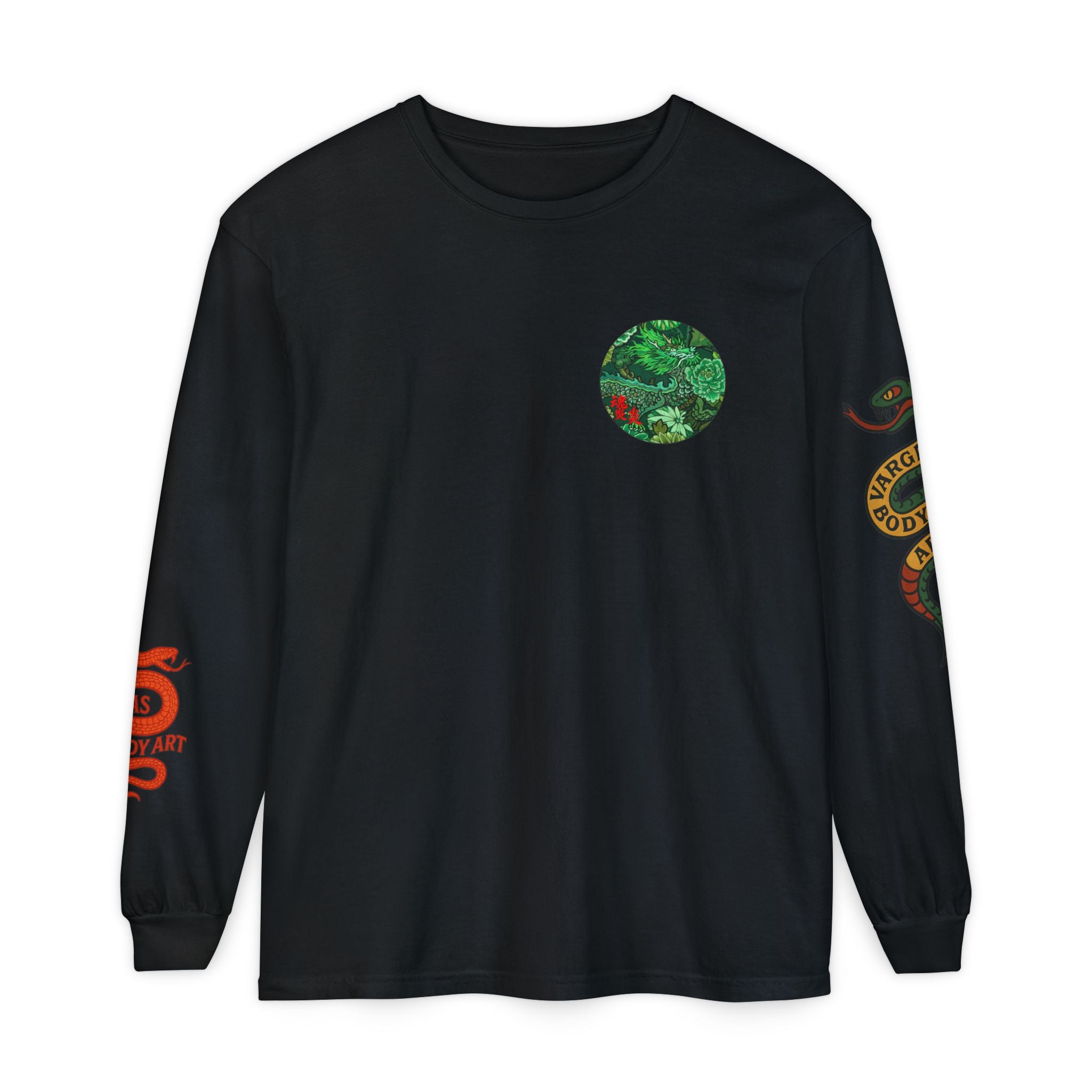 Vargas Dragon Garden Long Sleeve T‑Shirt