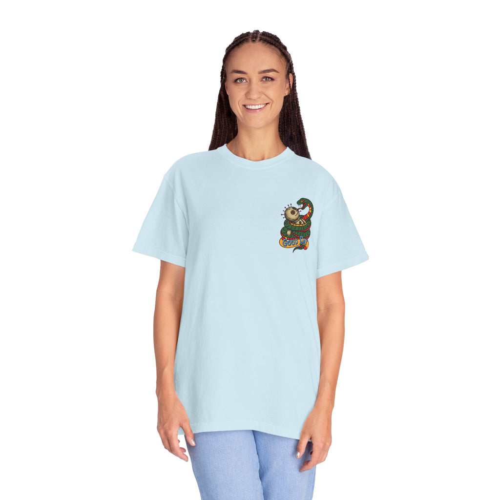 VargasT-Shirt — 'Good Day' Snake & Voodoo Doll Graphic Tee