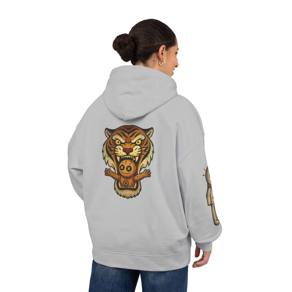 Tiger VooDoo Doll — Vintage vargas©Tattoo Graphic Organic Relaxed Hoodie