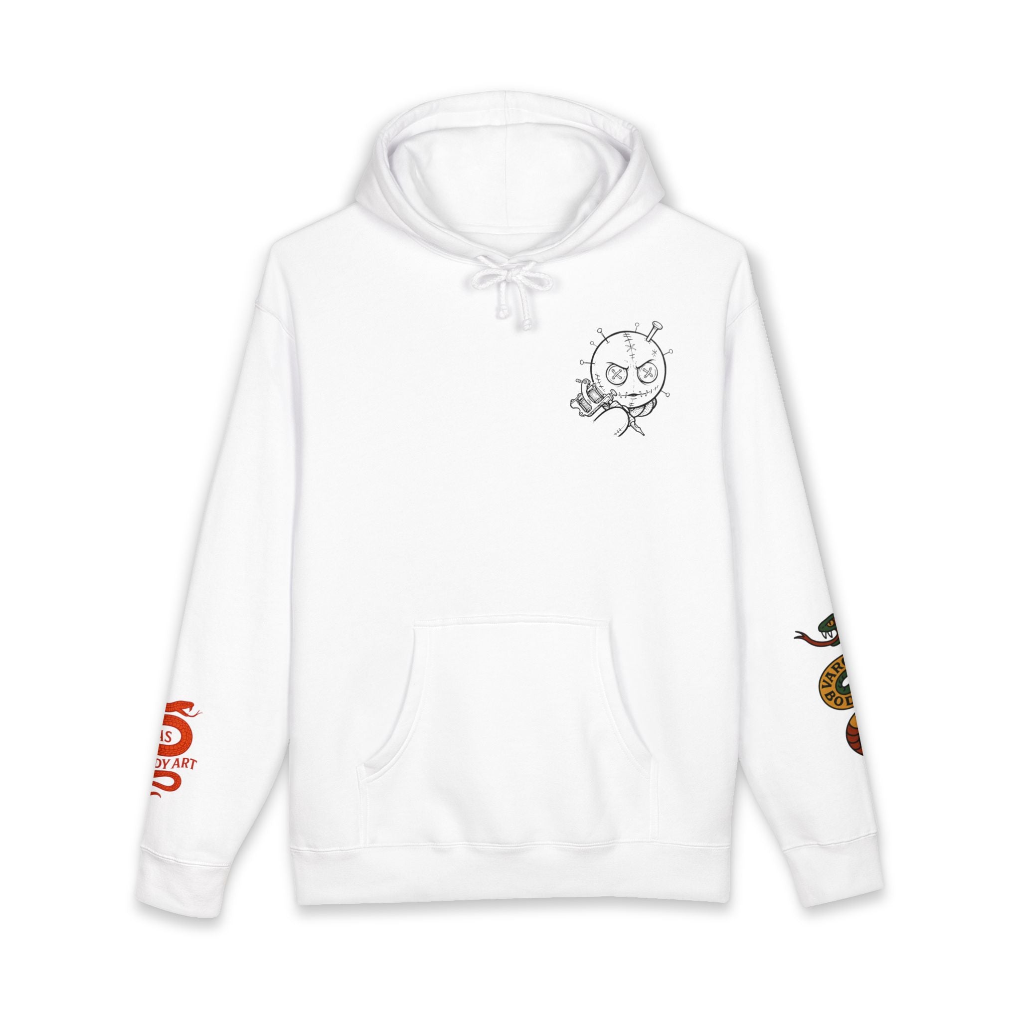 Voodoo Doll Craft Hoodie — Hand-Drawn Macabre Art Pullover