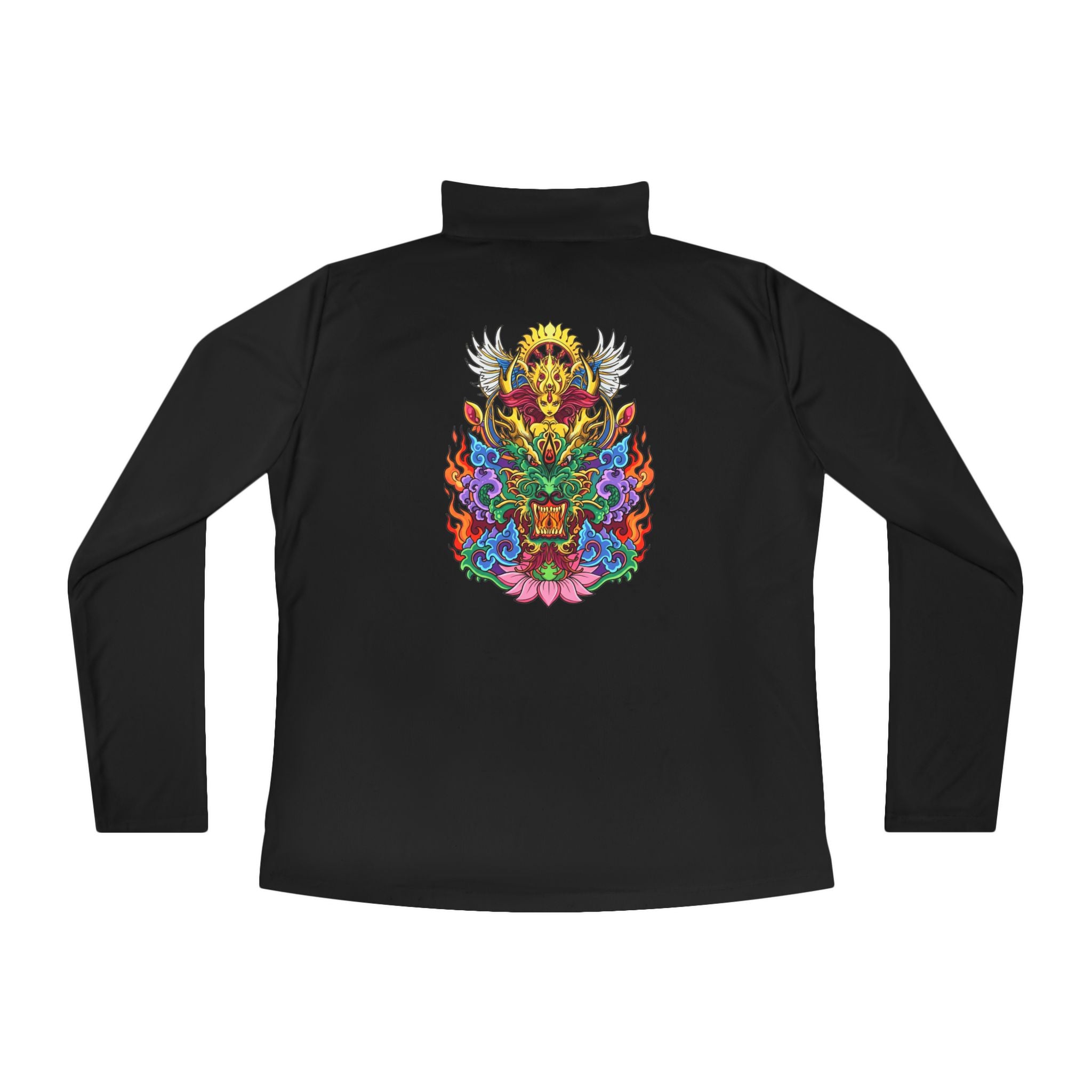 Ladies Quarter-Zip Pullover — Colorful Vargas Sea Goddess