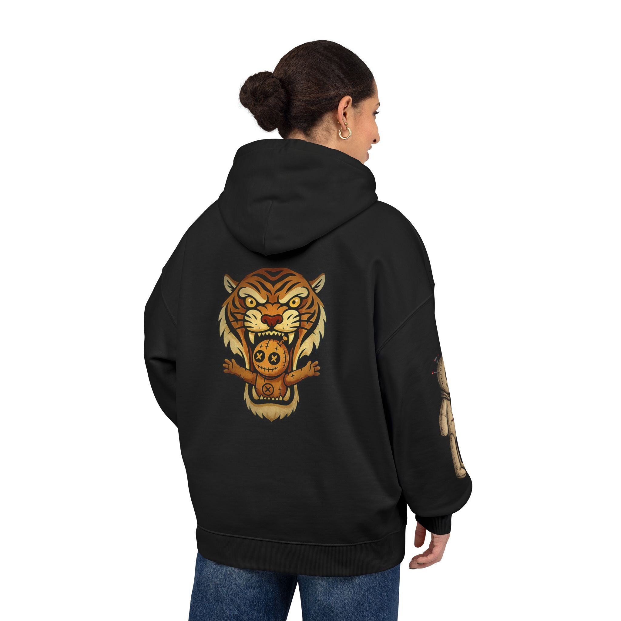 Tiger VooDoo Doll — Vintage vargas©Tattoo Graphic Organic Relaxed Hoodie