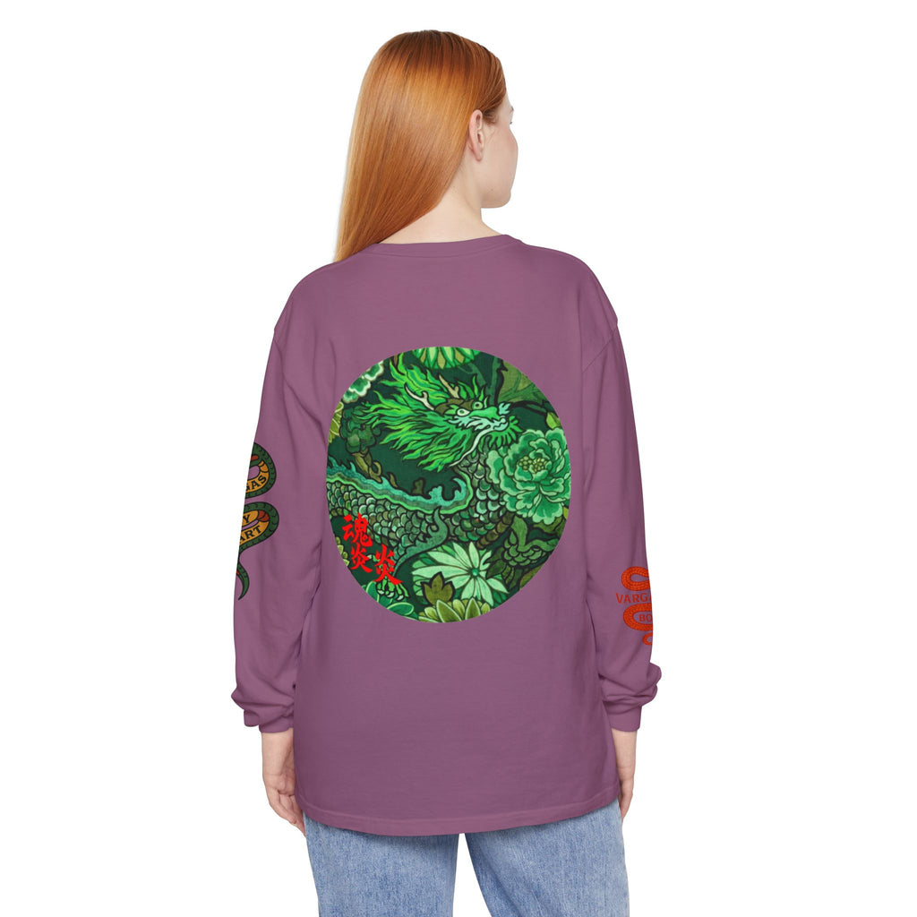 Vargas Dragon Garden Long Sleeve T‑Shirt