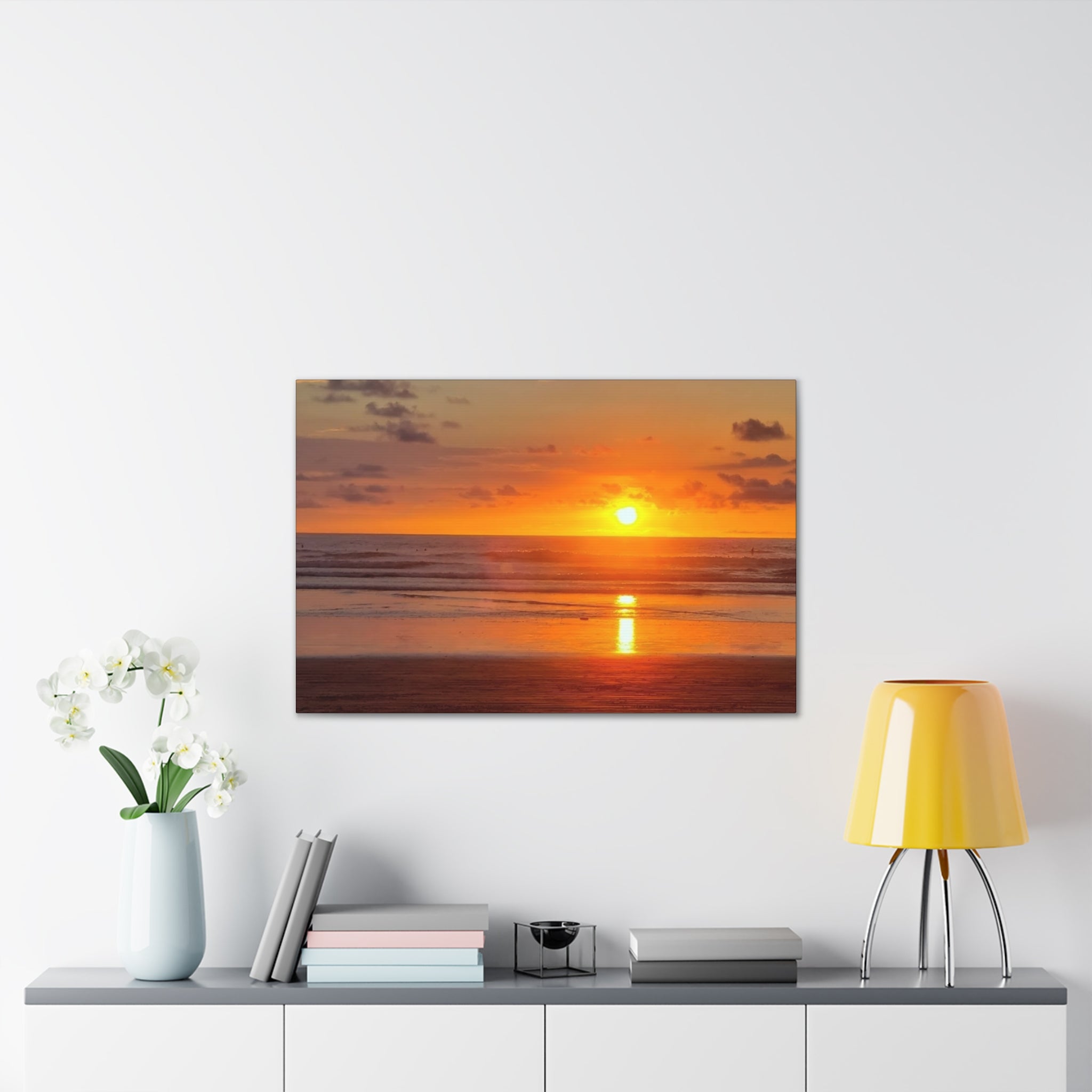 Sunset Beach Canvas Wall VargasArt — Stretched Canvas Print